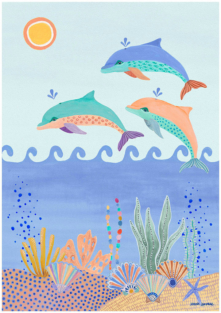 Dolphin Dance Fine Art Print