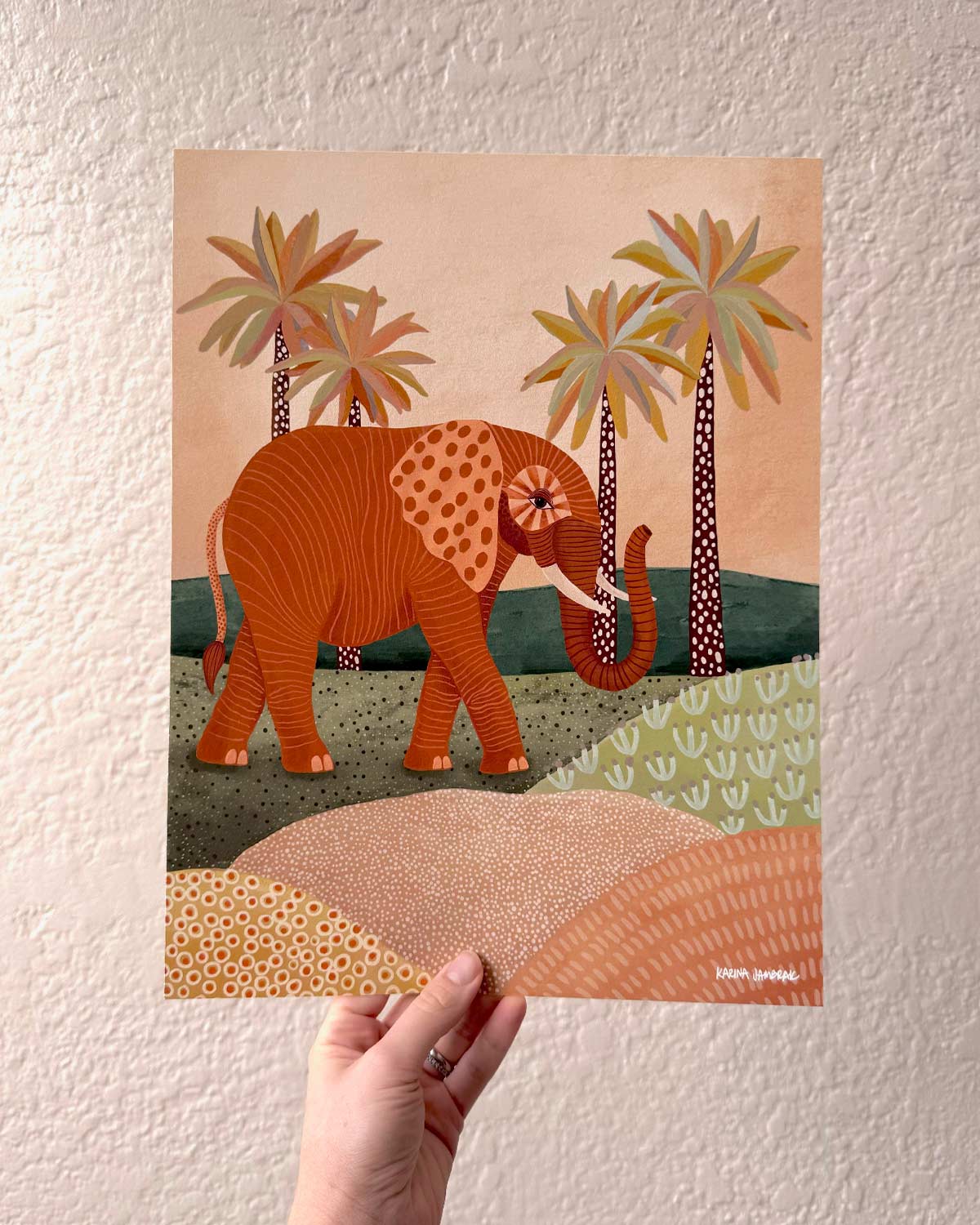 Elephant Garden Wander Fine Art Print