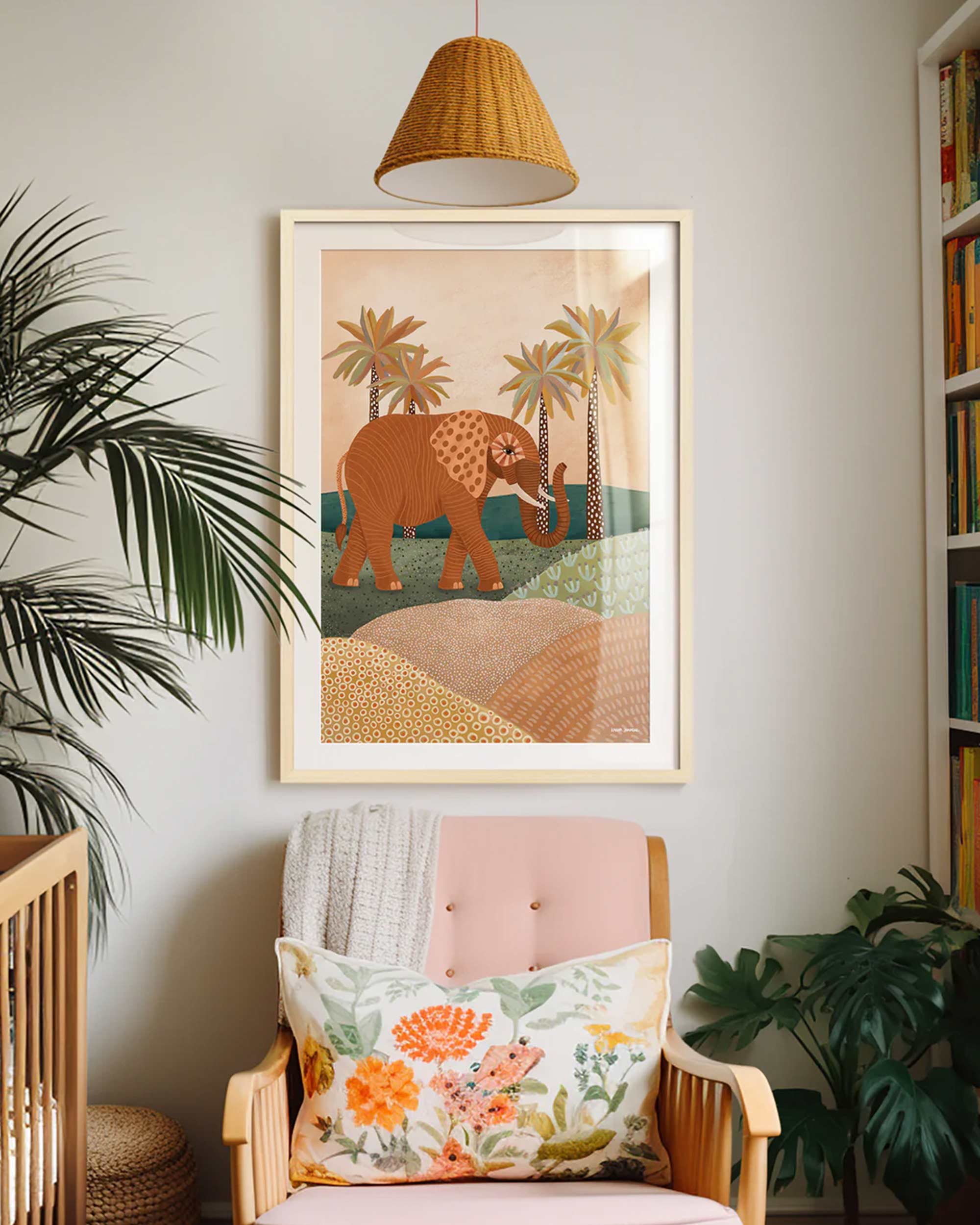 Elephant Garden Wander Fine Art Print