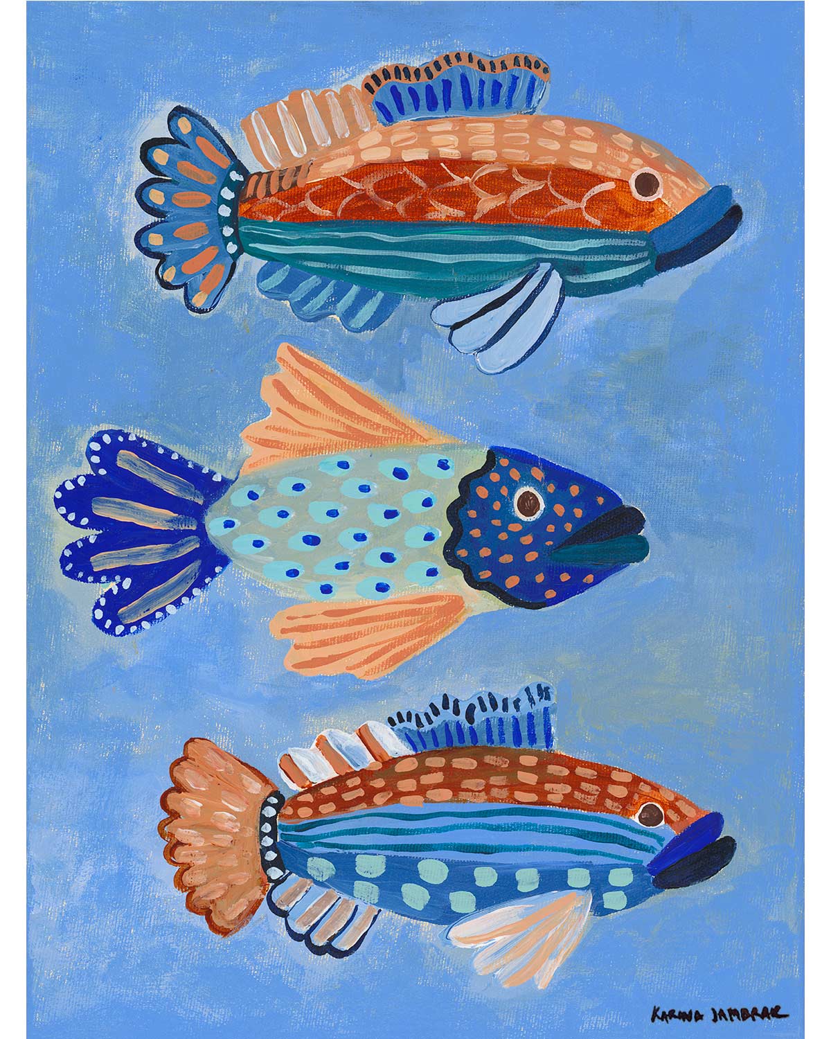 Fish Trio Original Painting