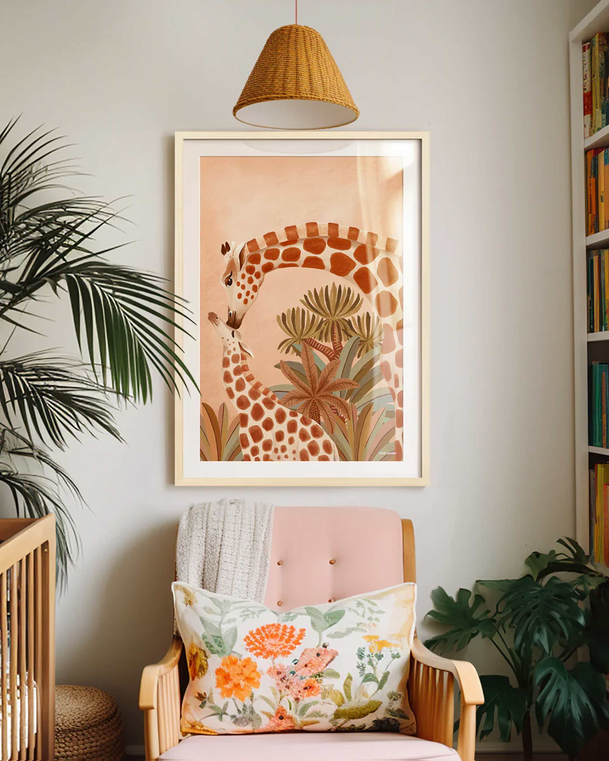 Giraffe Baby Love Fine Art Print