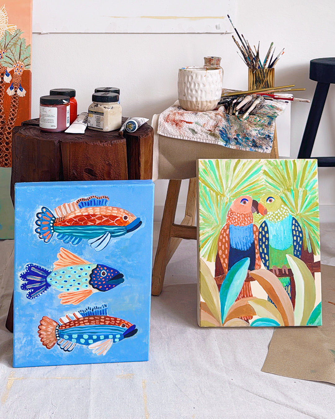 Fish Trio Original Painting