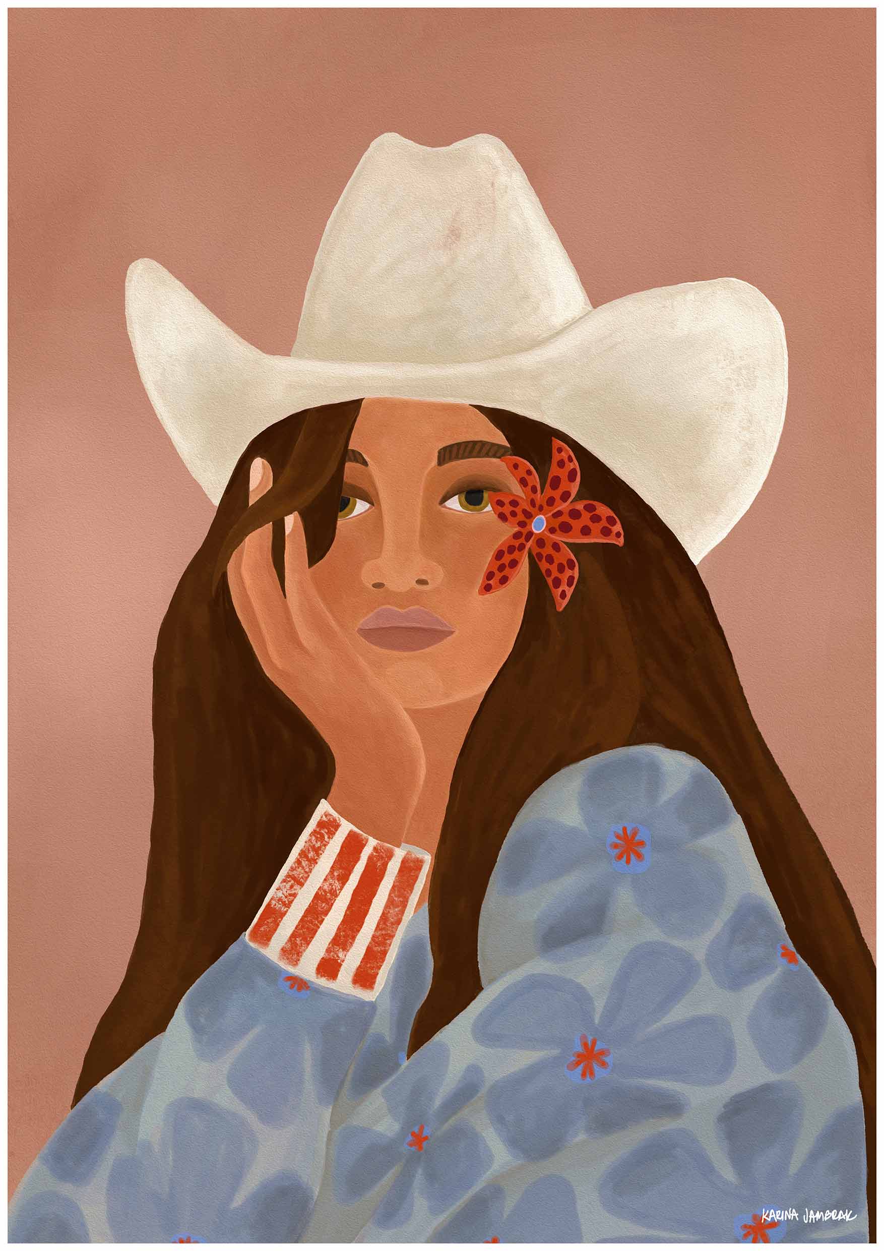 Island Ranch Girl Fine Art Print
