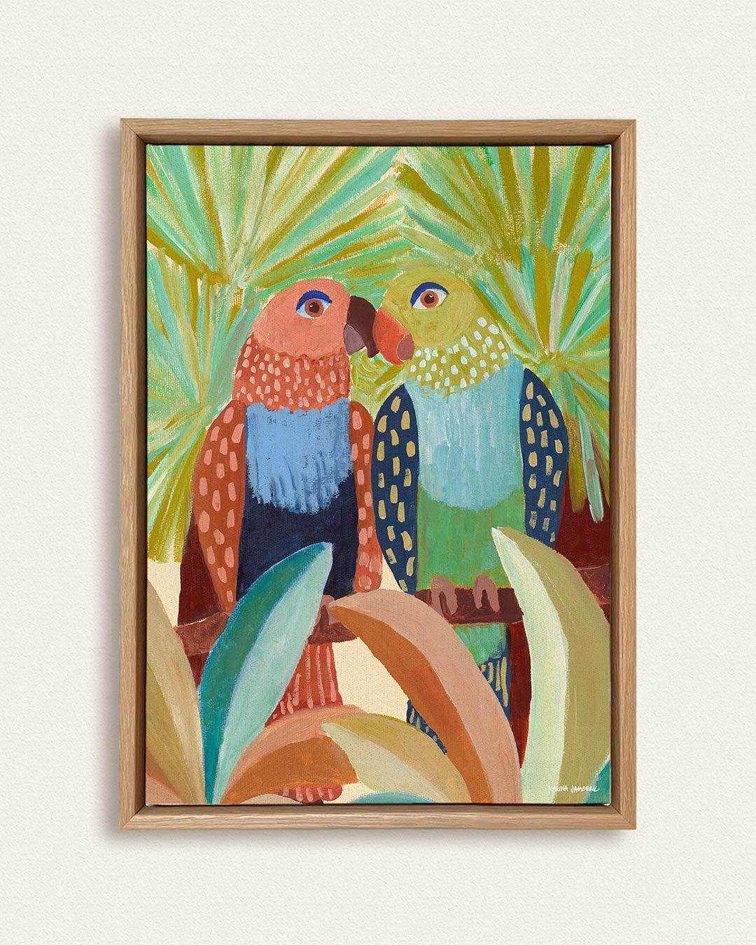 Loved Up Parrots Fine Art Print