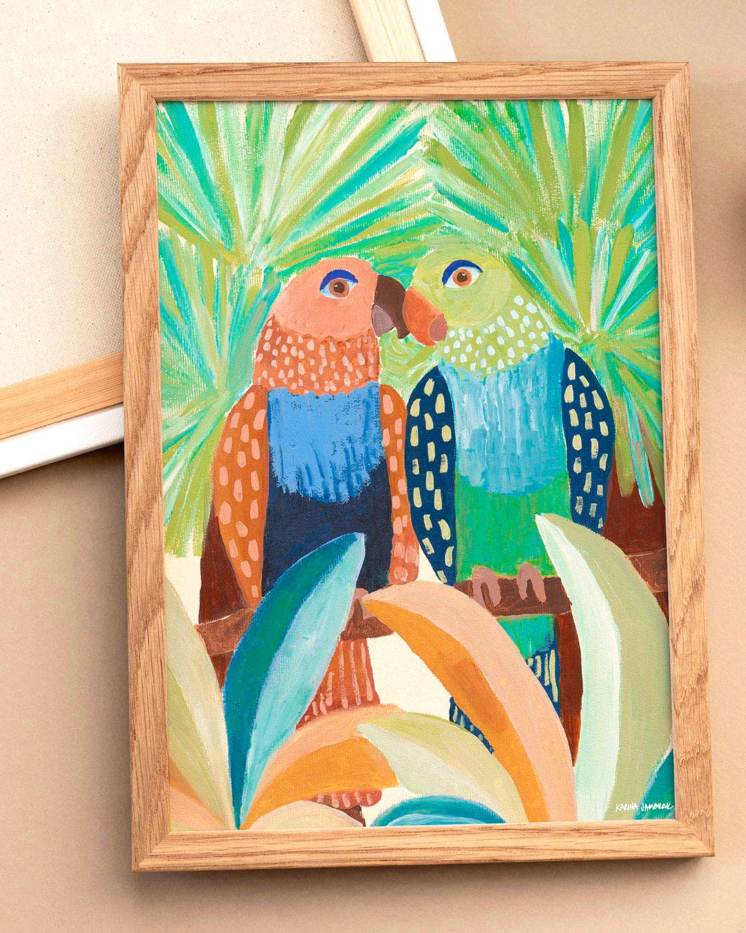 Loved Up Parrots Fine Art Print