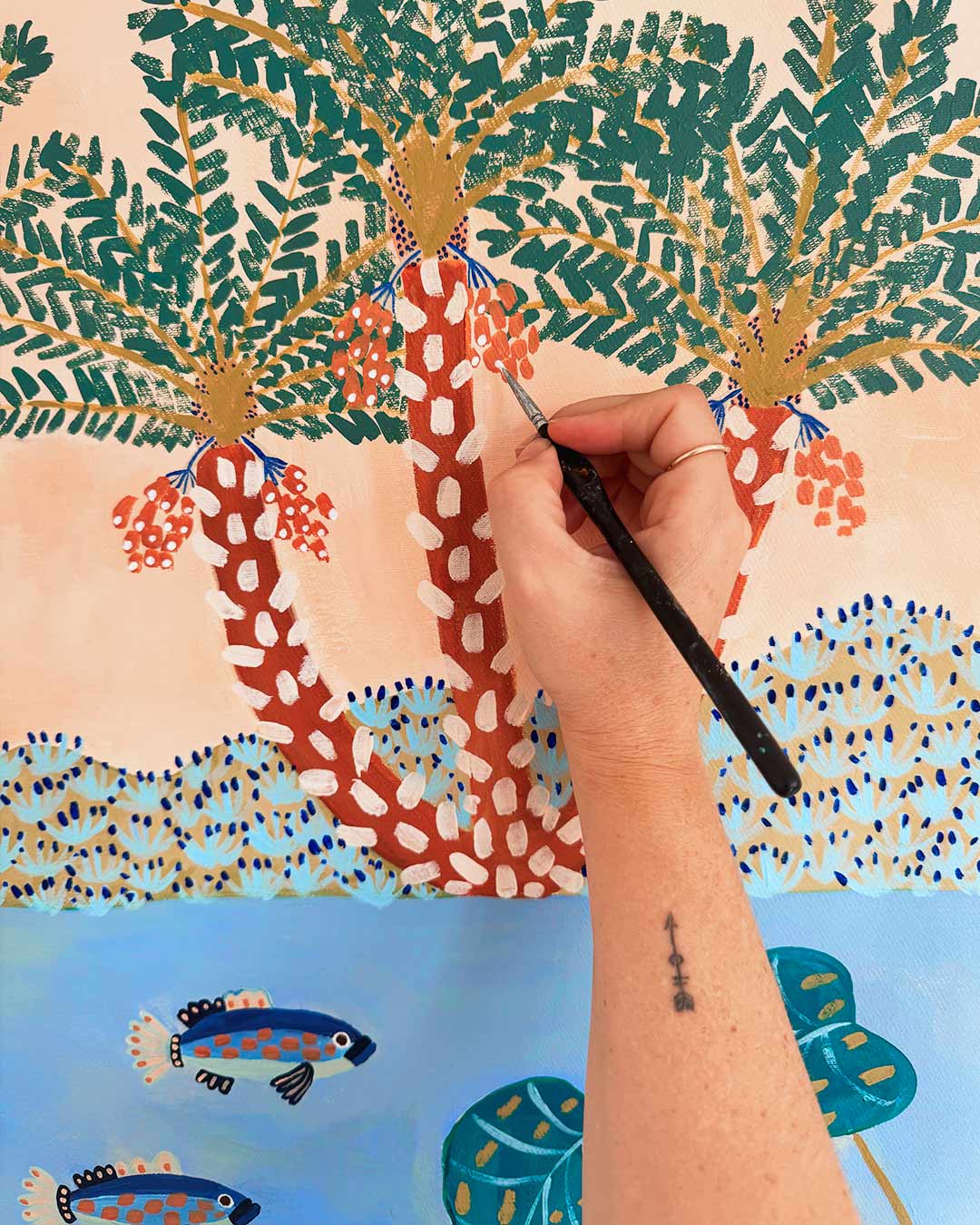 Vibrant Cove Original Painting