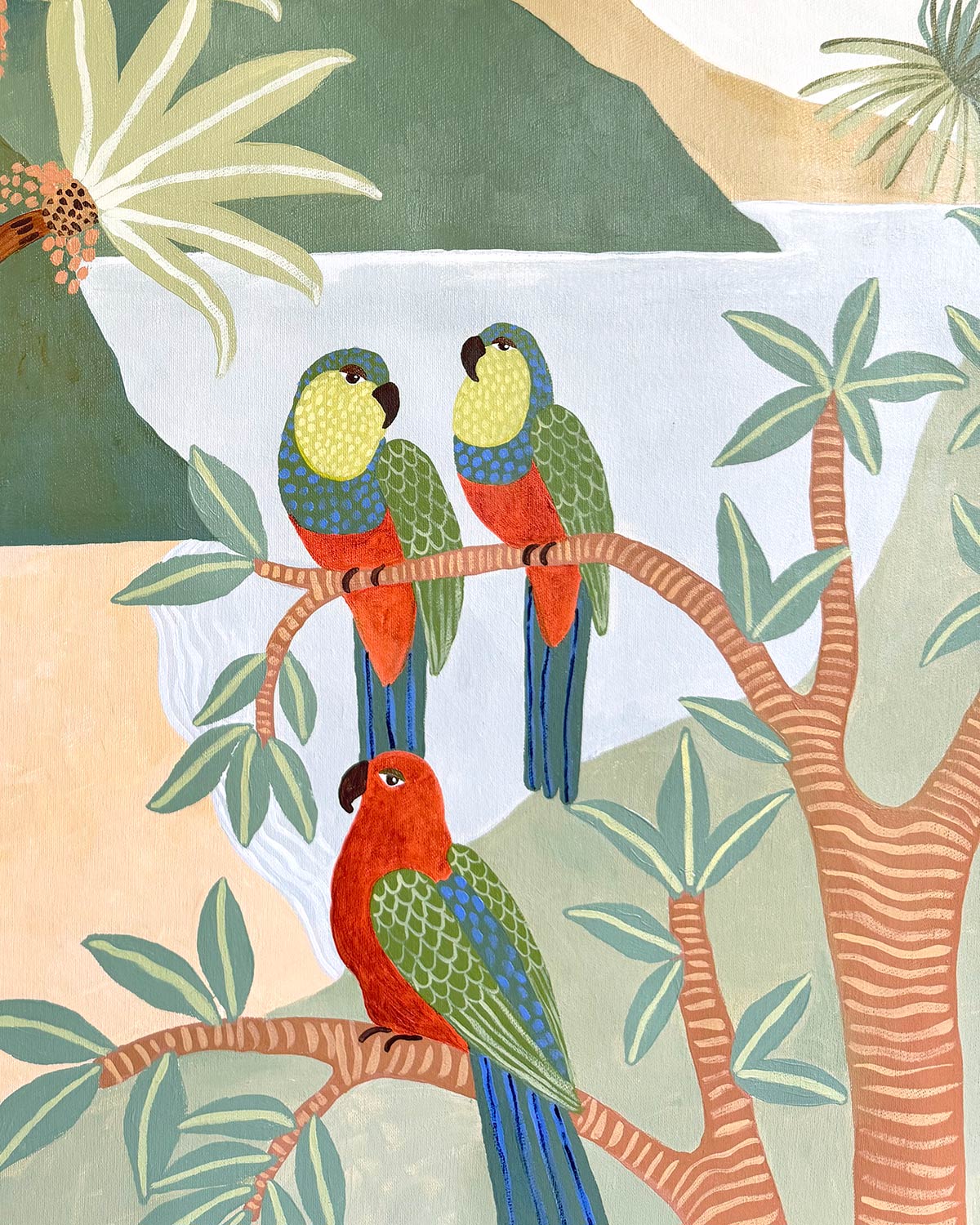 King Parrot Bay Original Painting