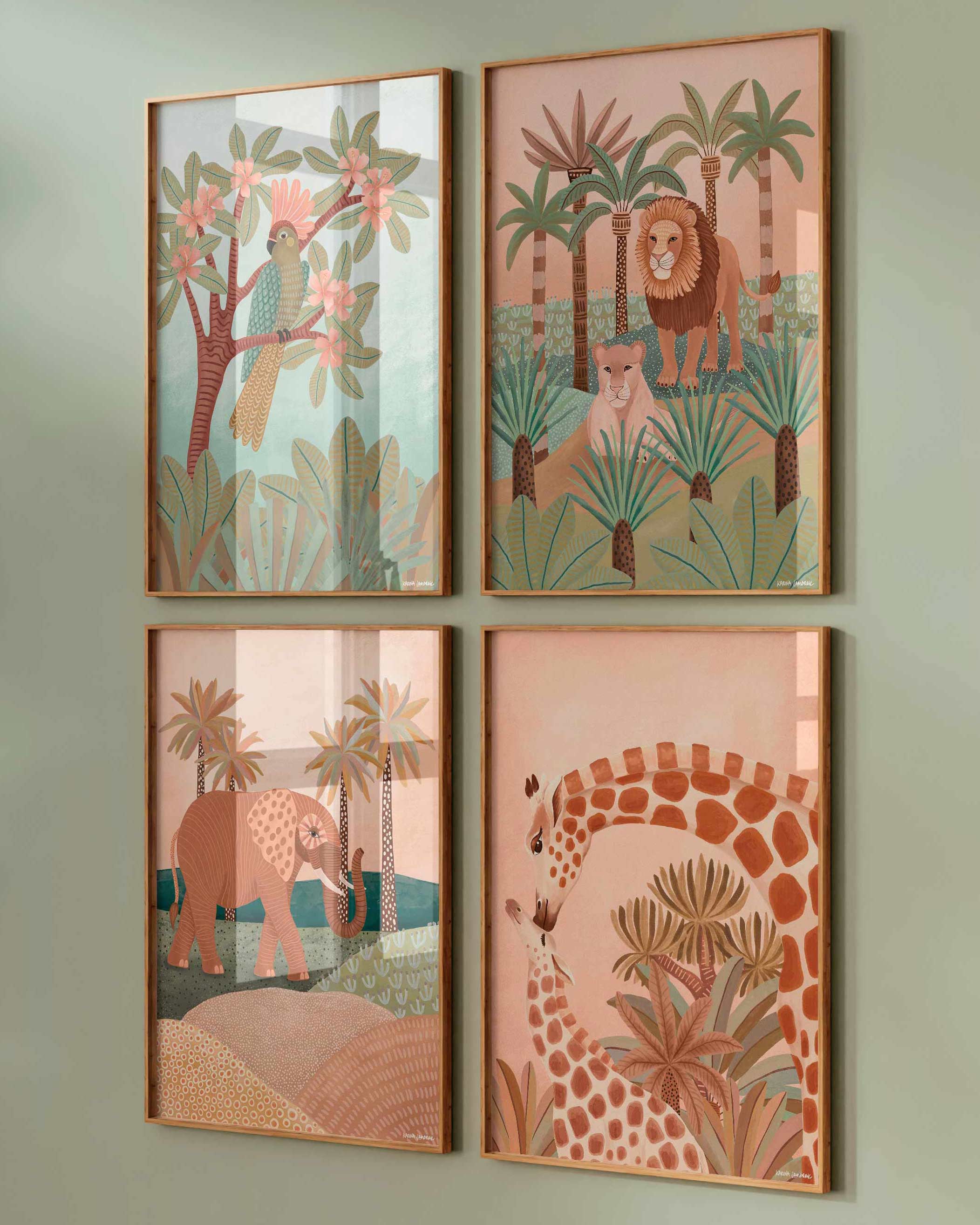 Elephant Garden Wander Fine Art Print