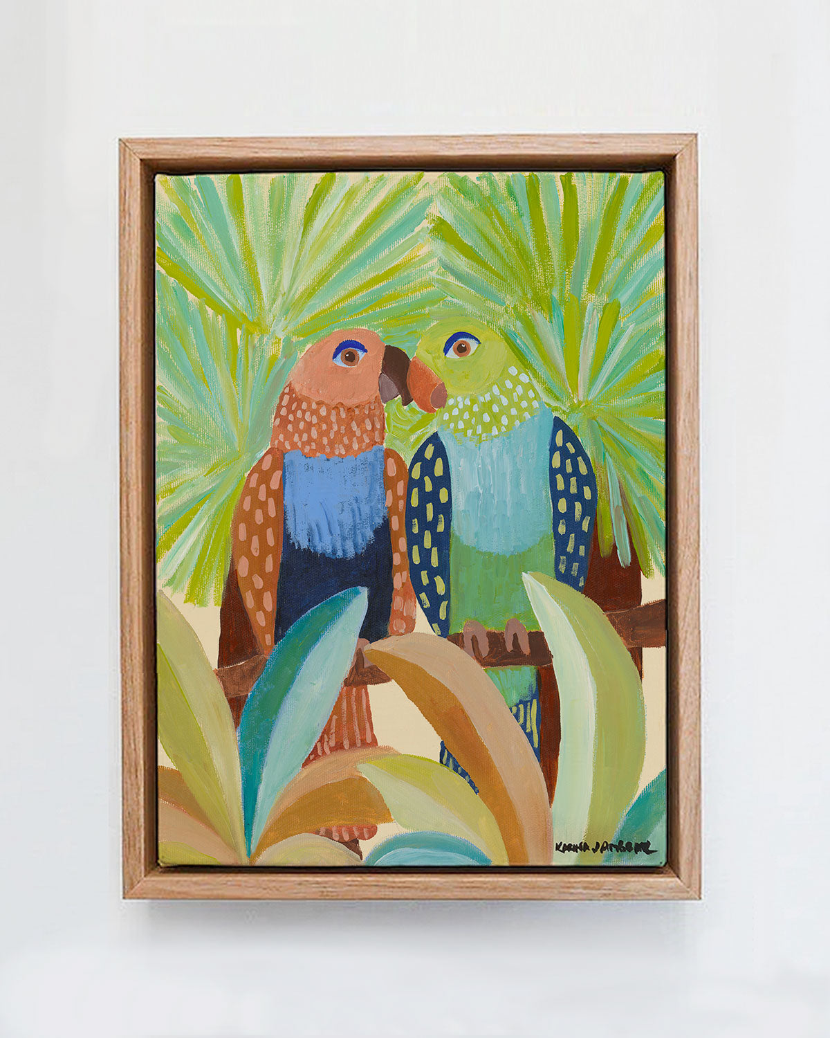 Loved Up Parrots Original Painting