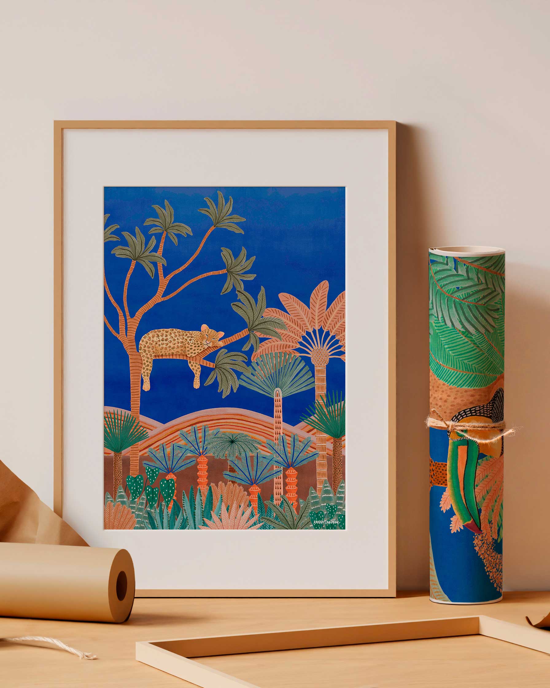 Moonlight Goodnight Leopard Fine Art Print