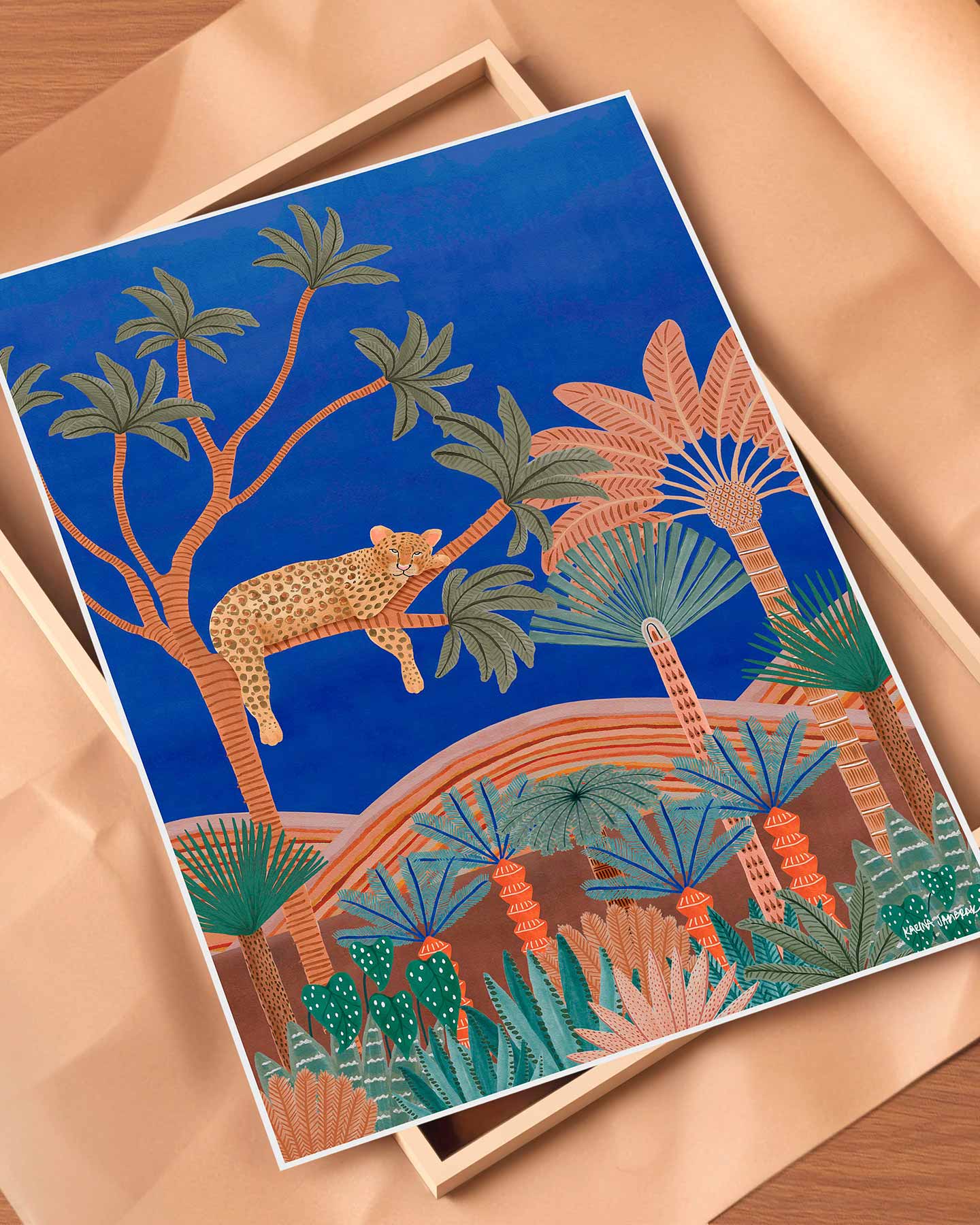 Moonlight Goodnight Leopard Fine Art Print
