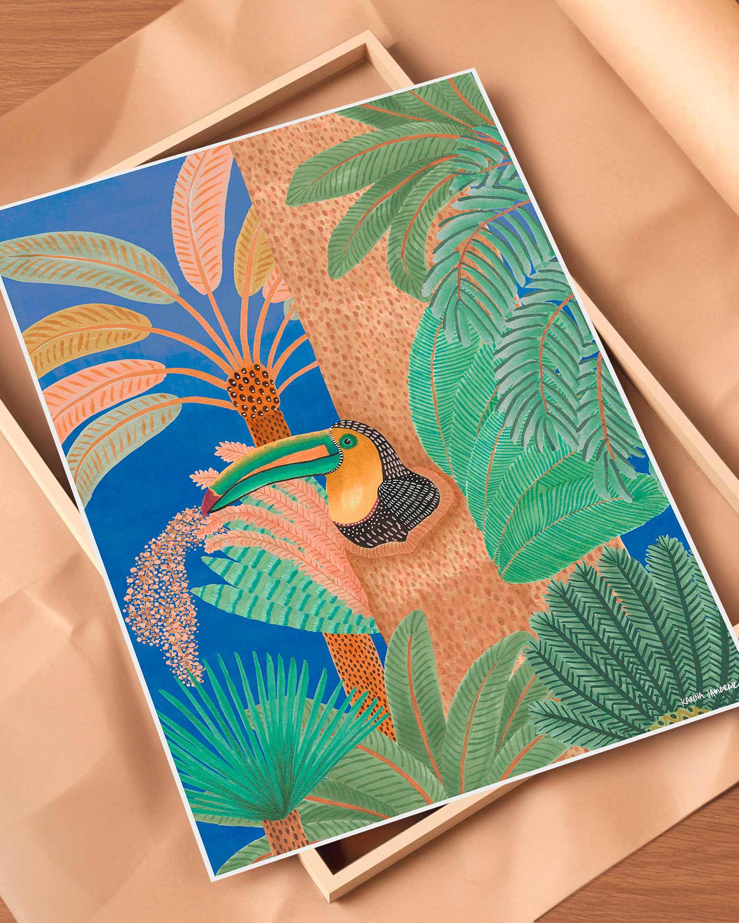 Moonlight Goodnight Toucan Fine Art Print