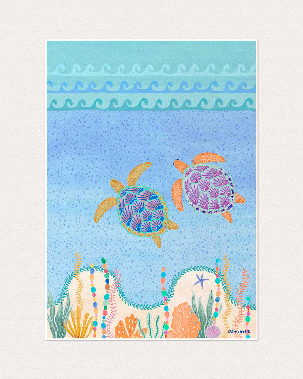 Turtle Journey Fine Art Print