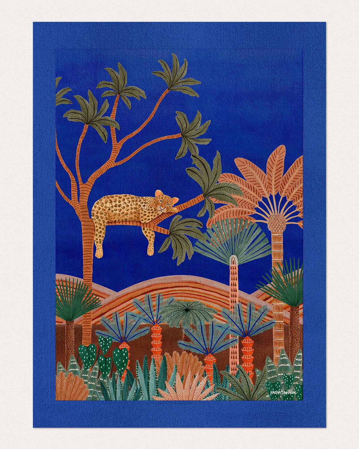 Moonlight Goodnight Leopard Fine Art Print