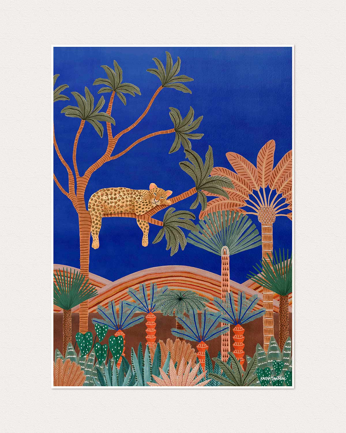 Moonlight Goodnight Leopard Fine Art Print