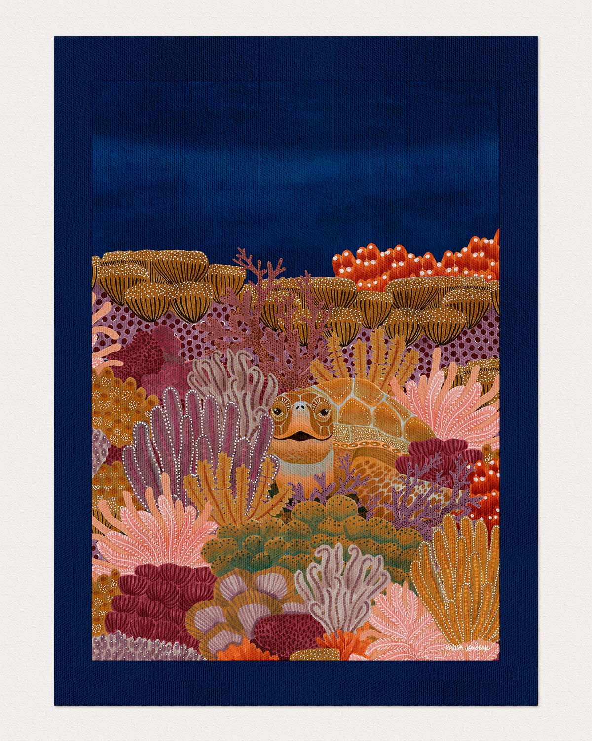 Moonlight Goodnight Turtle Fine Art Print