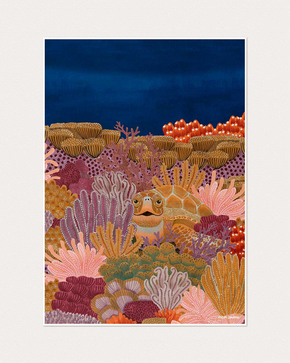 Moonlight Goodnight Turtle Fine Art Print