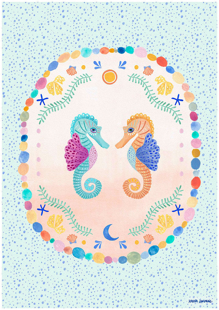 Seahorse Sweethearts Fine Art Print