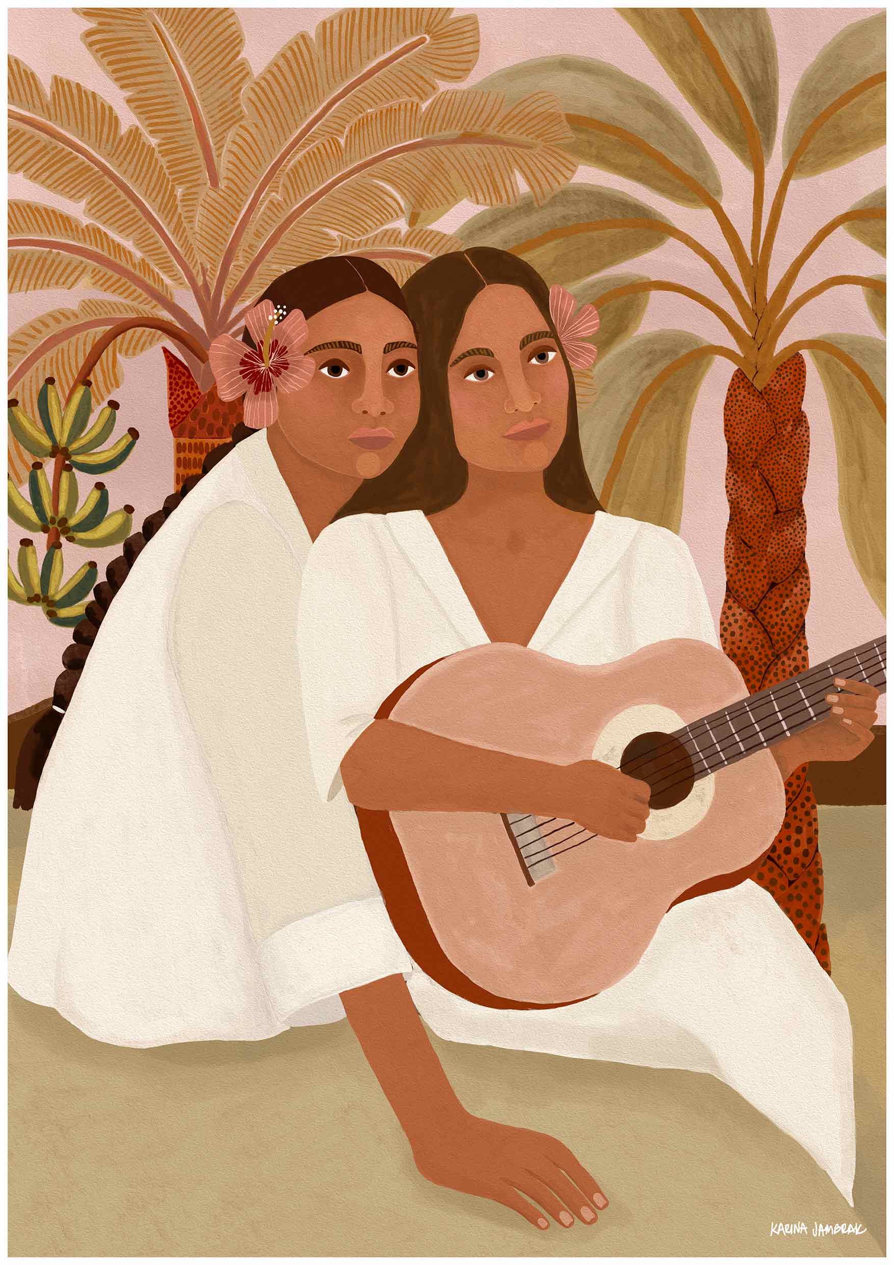 Sisters Serenade Fine Art Print