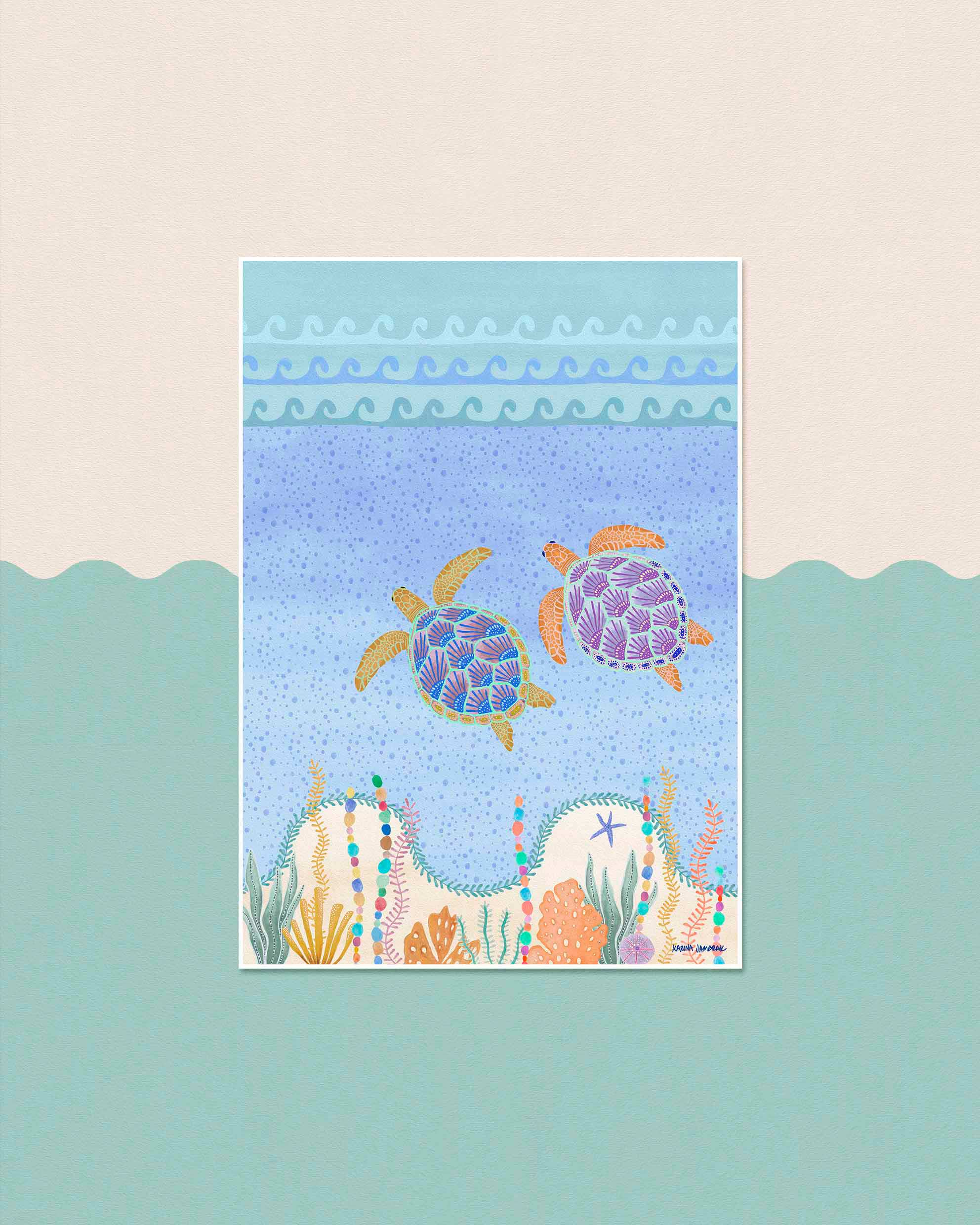 Turtle Journey Fine Art Print