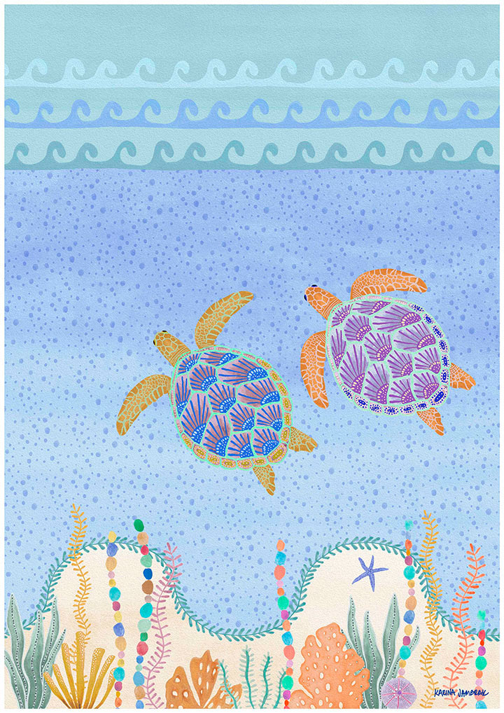 Turtle Journey Fine Art Print
