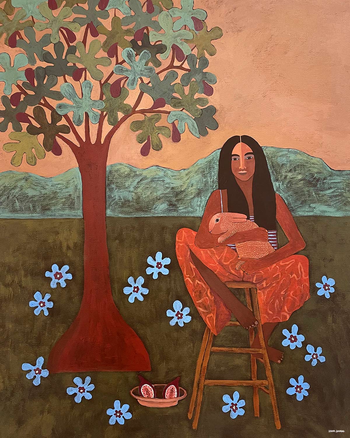 Under The Fig Tree Fine Art Print