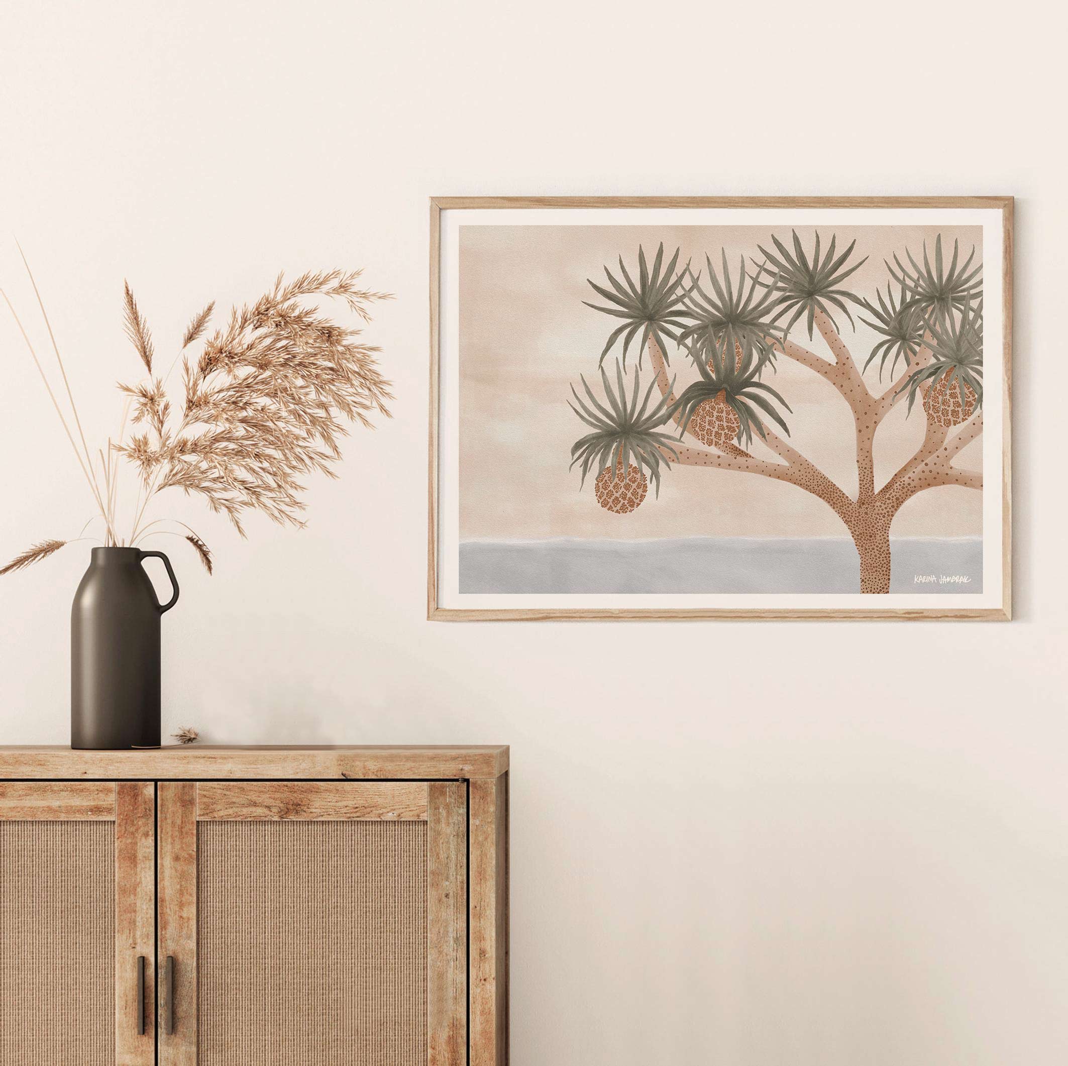 Ocean Pandanus Landscape Fine Art Print