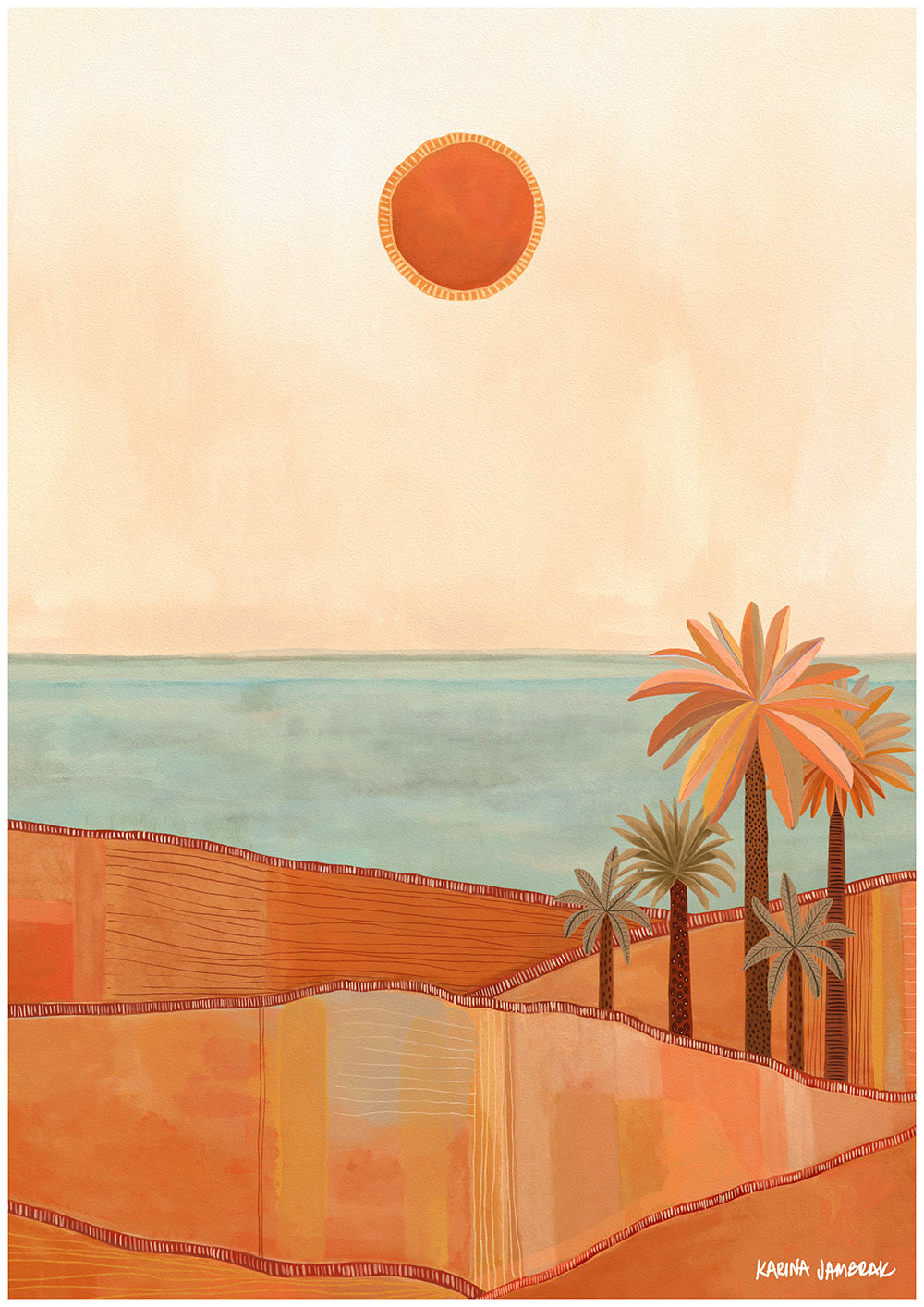Red Sun Sky Fine Art Print