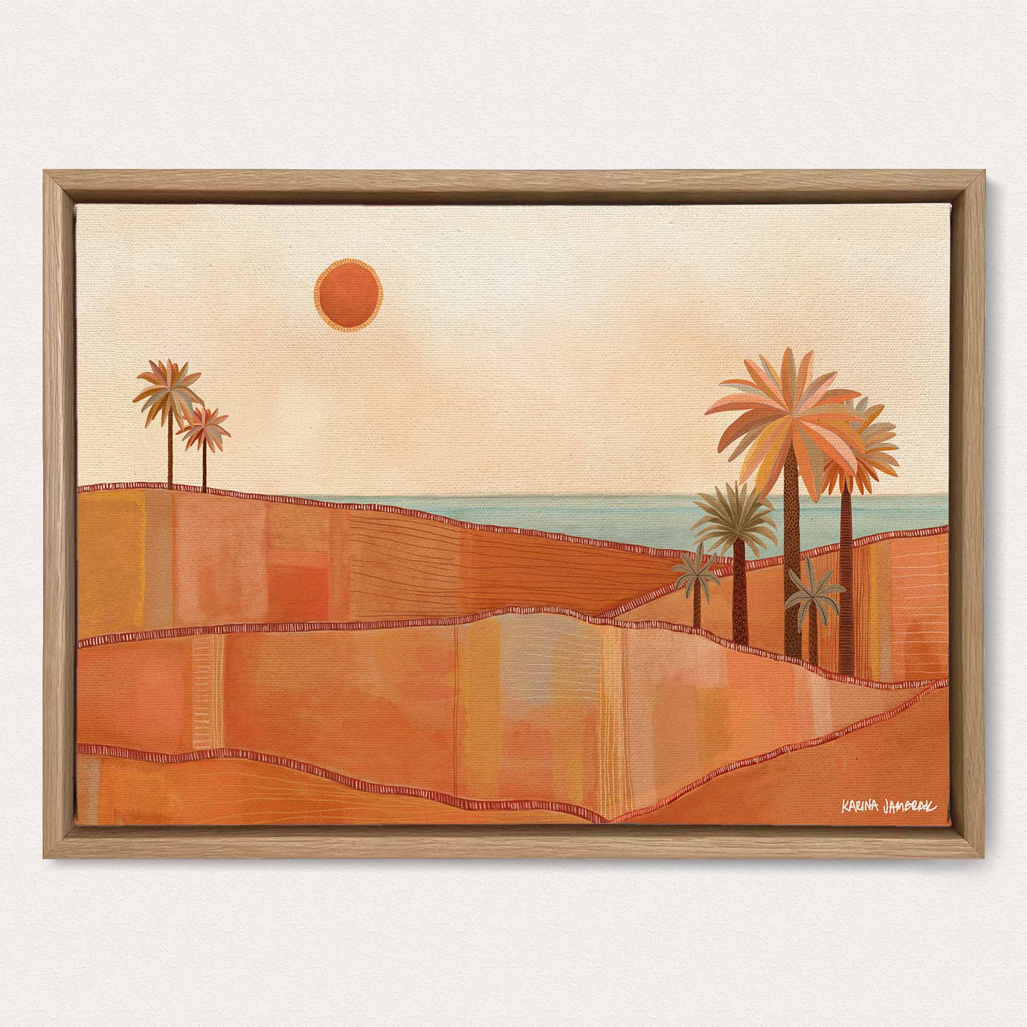 Red Sun Sky Landscape Fine Art Print