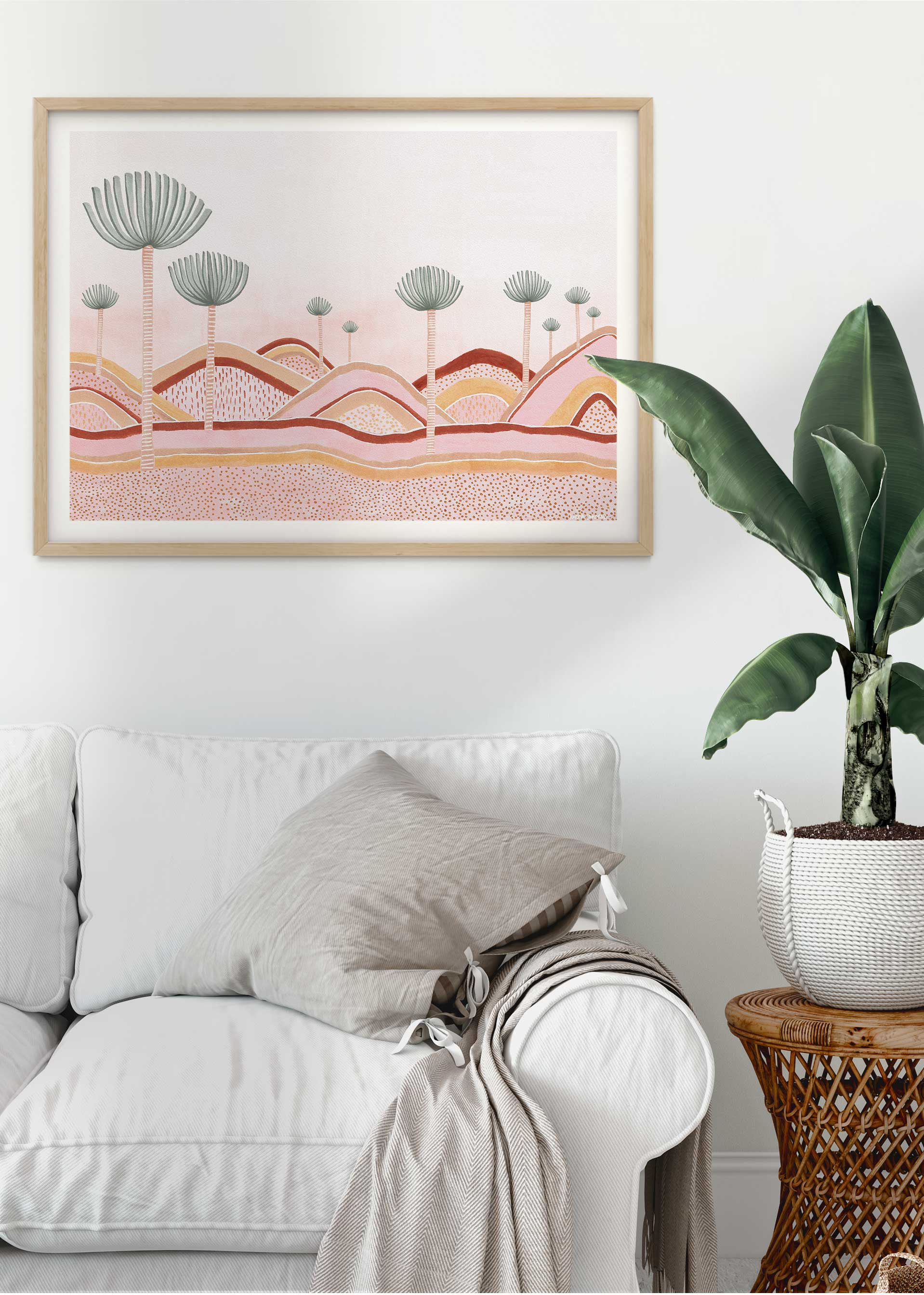 Dusty Pink Dunes Fine Art Print