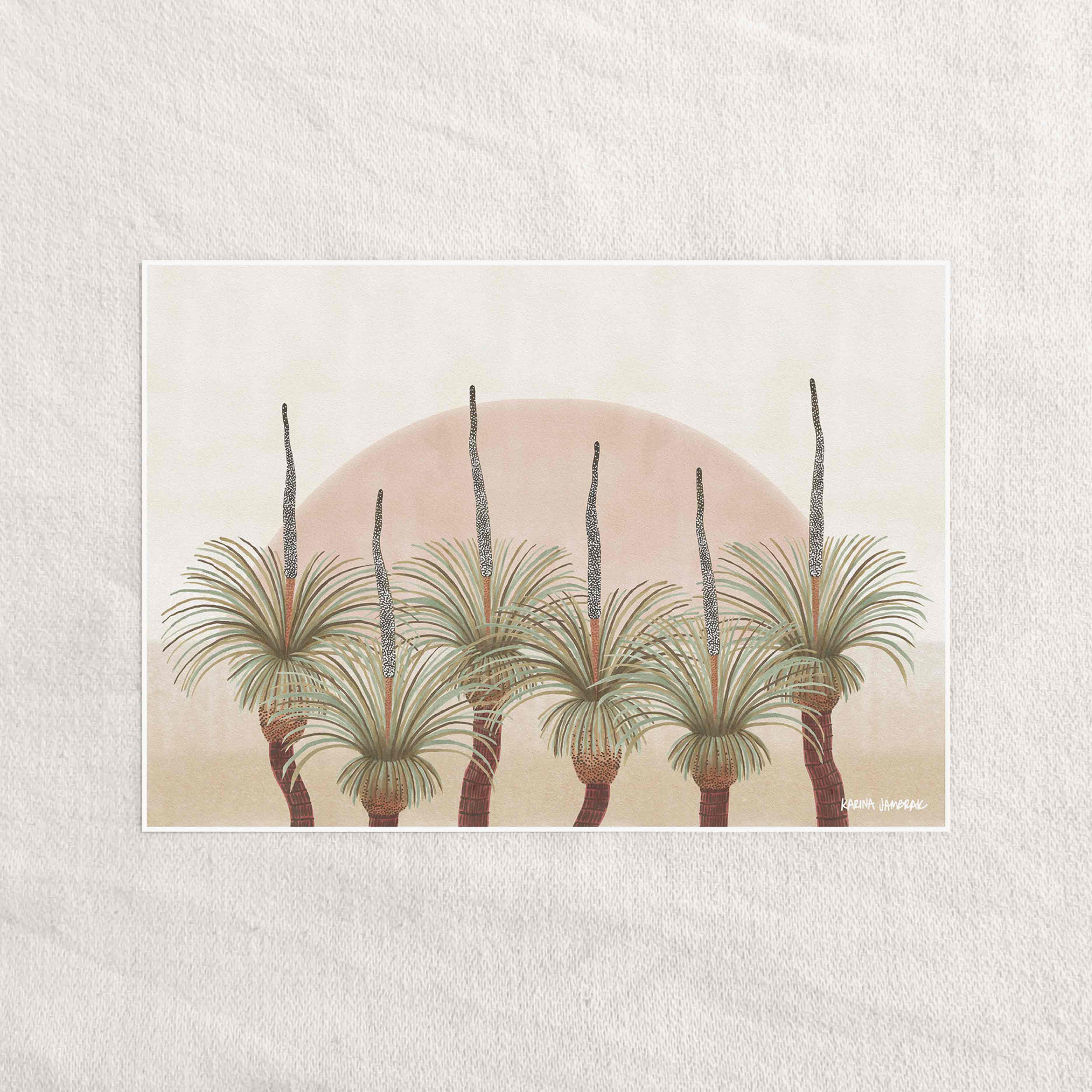 Grass Tree Horizon Landscape Fine Art Print