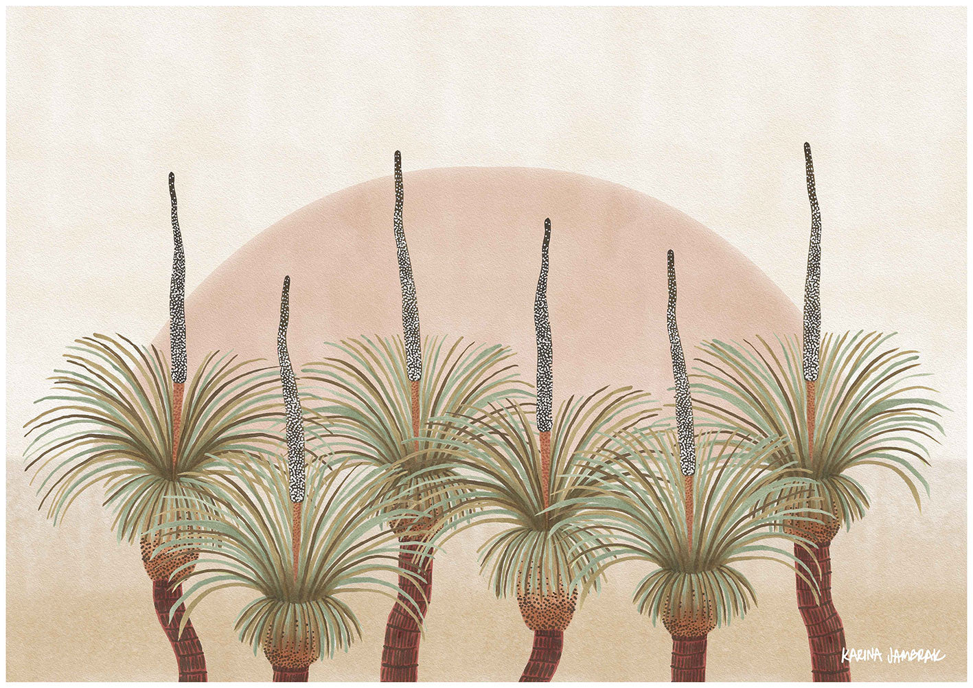 Grass Tree Horizon Landscape Fine Art Print