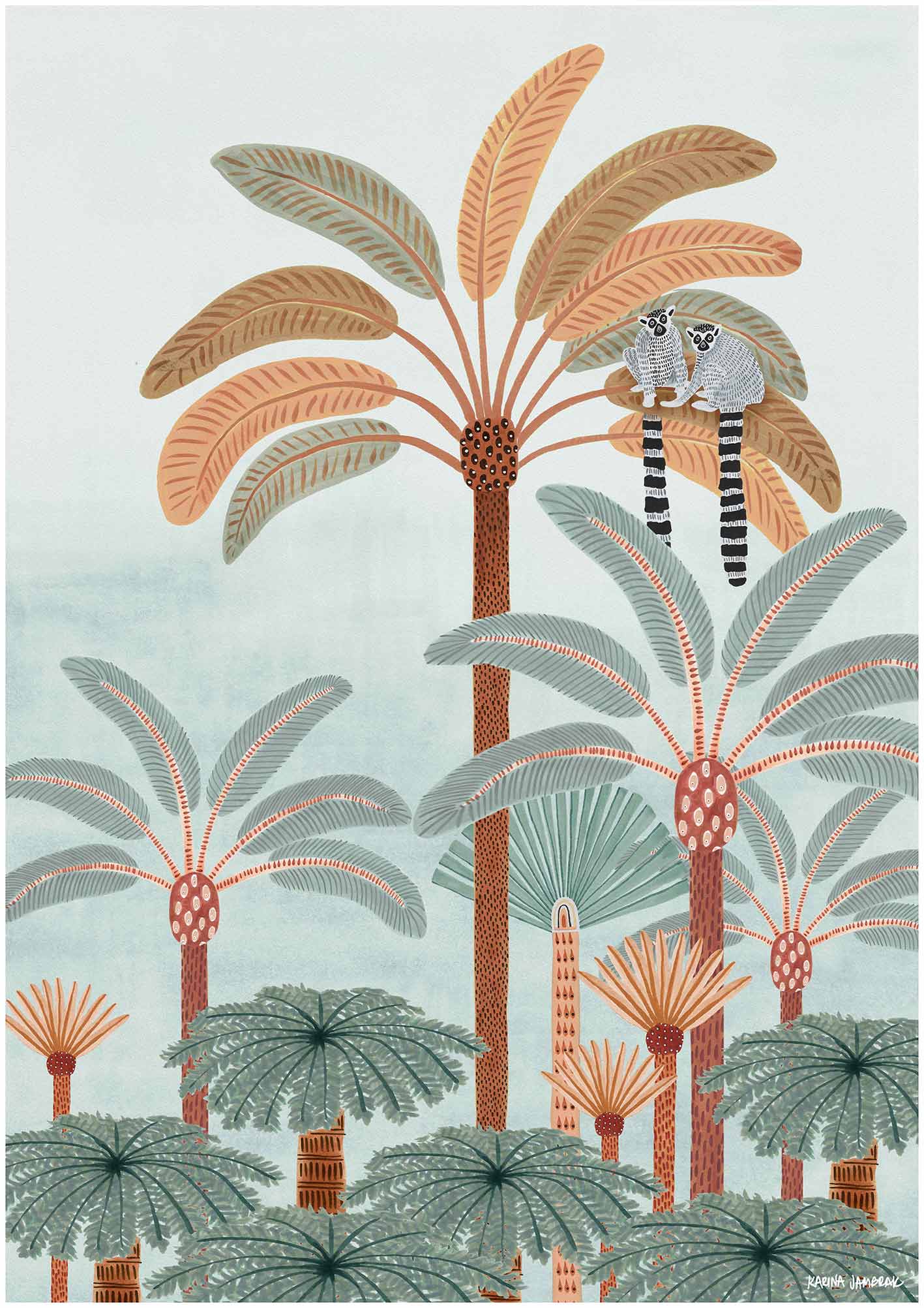 Larry & Lenny Lemurs Fine Art Print