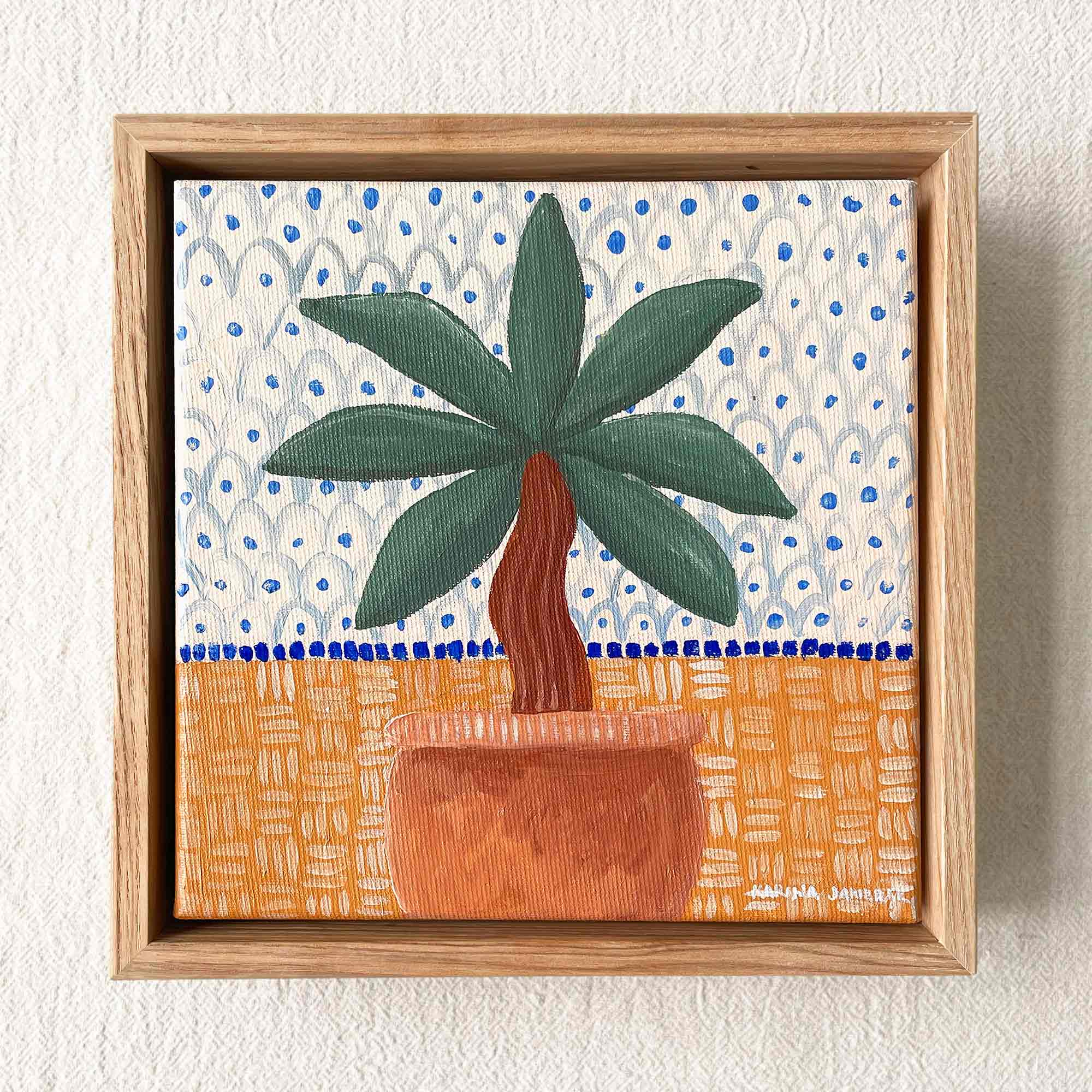 Terracotta Pot Palm Framed Canvas Print