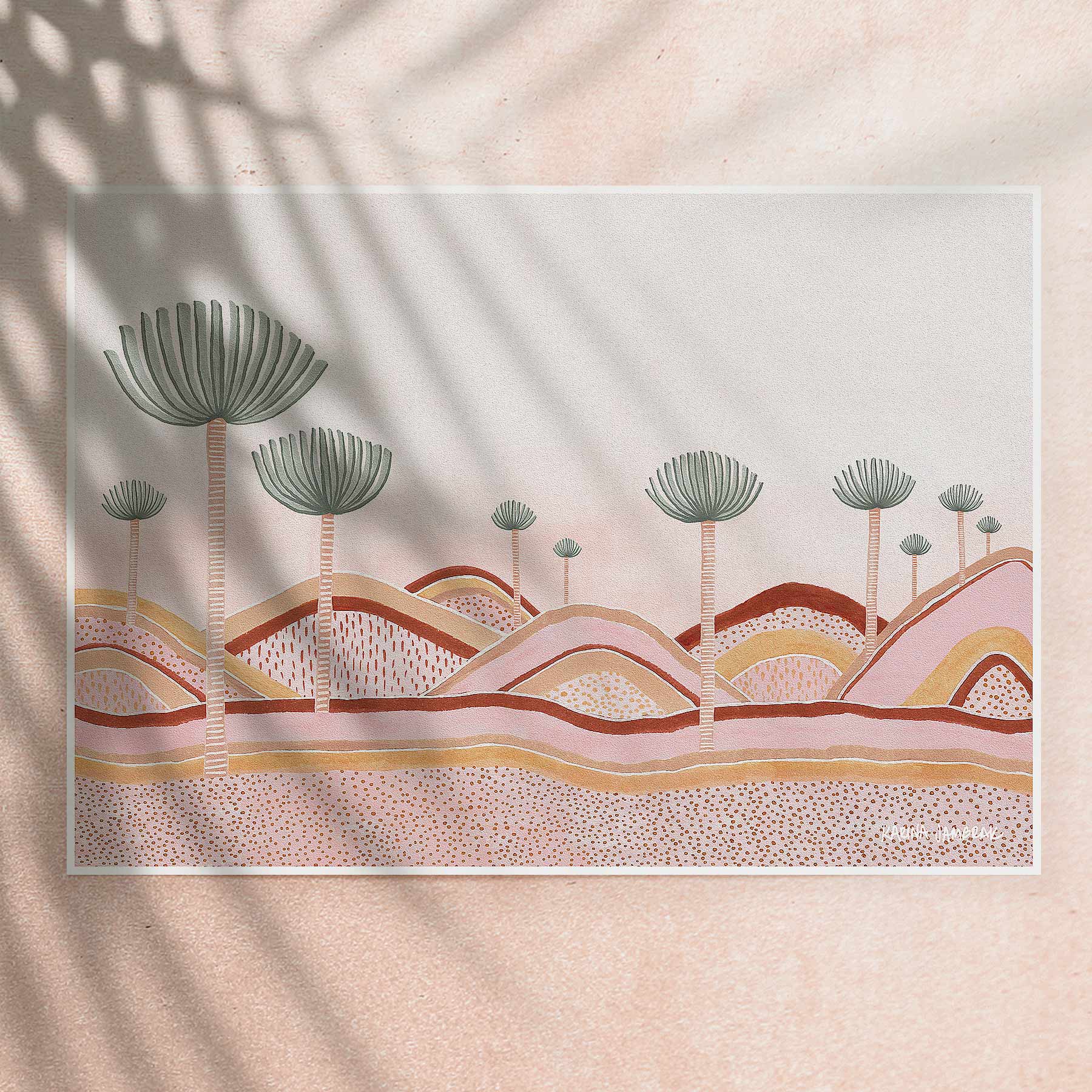 Dusty Pink Dunes Fine Art Print