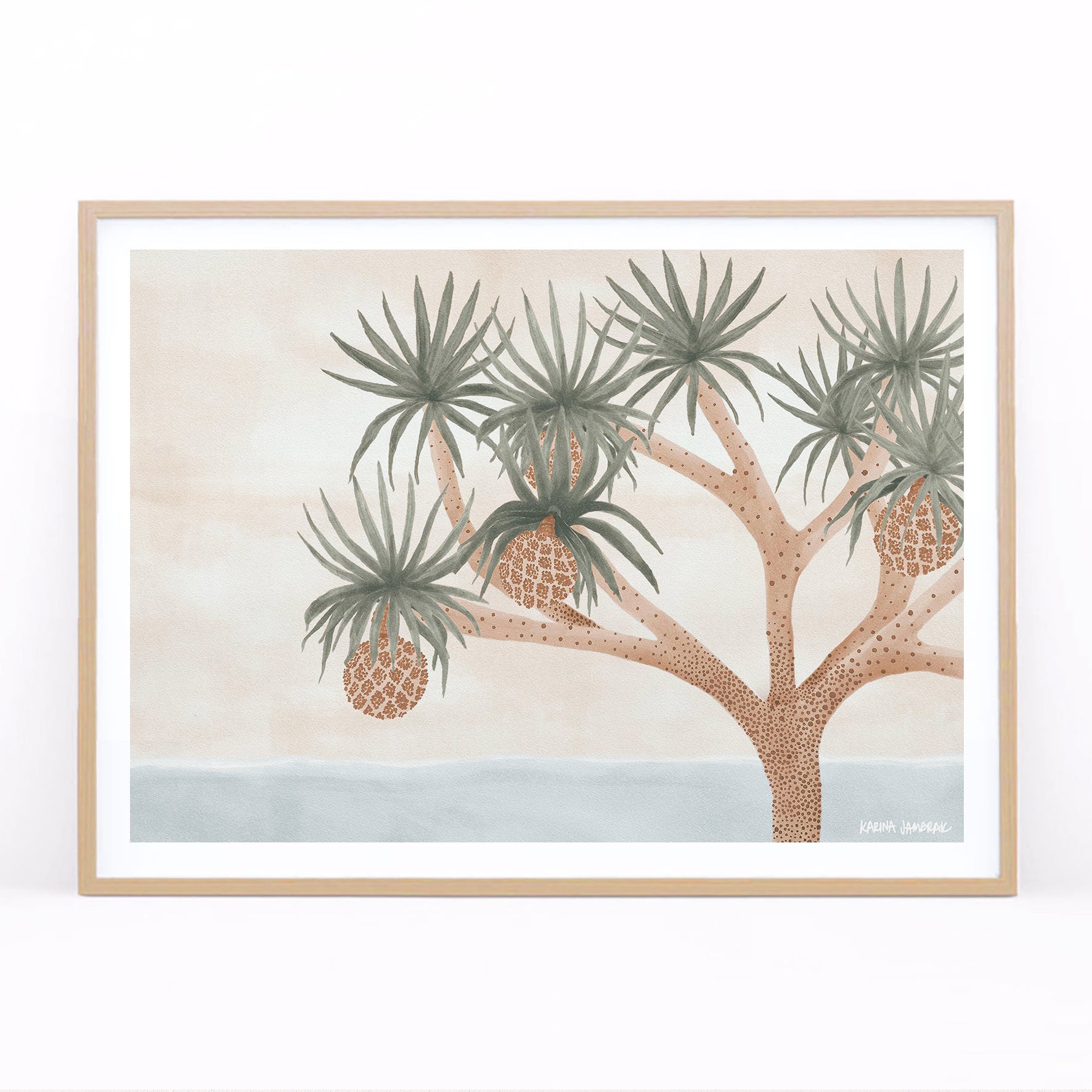 Ocean Pandanus Landscape Fine Art Print