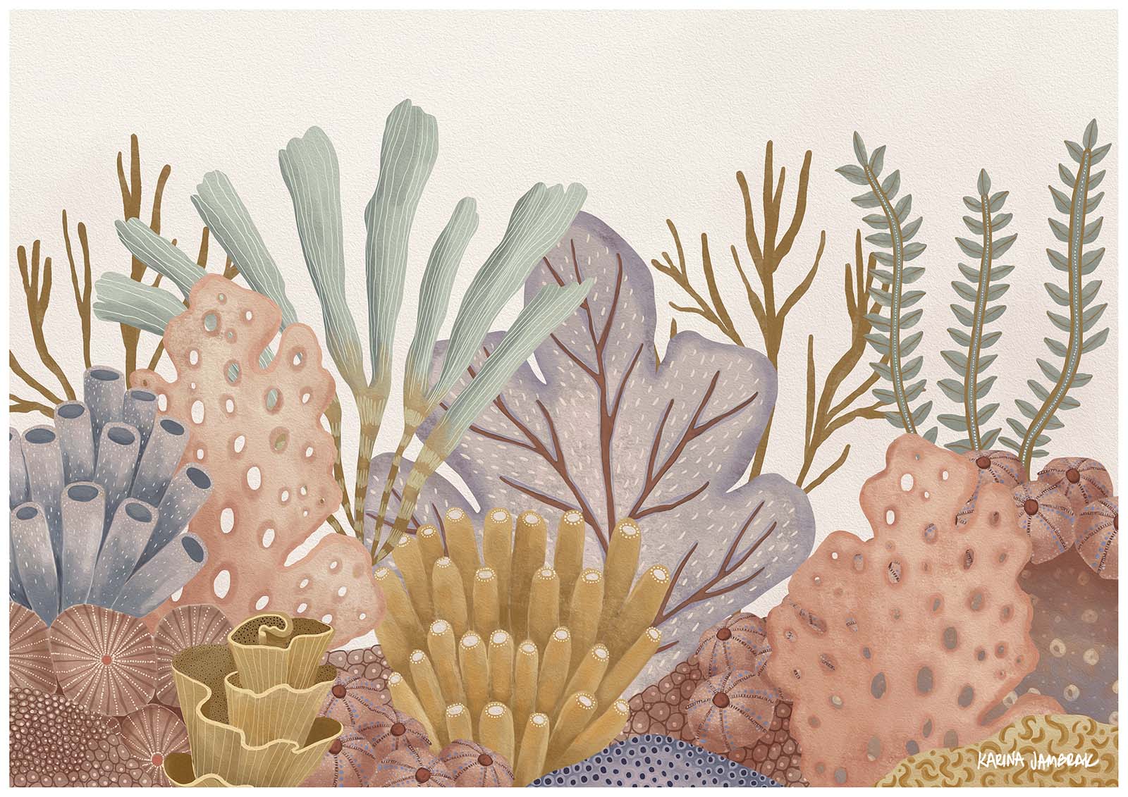 Pastel Reef Seascape Fine Art Print