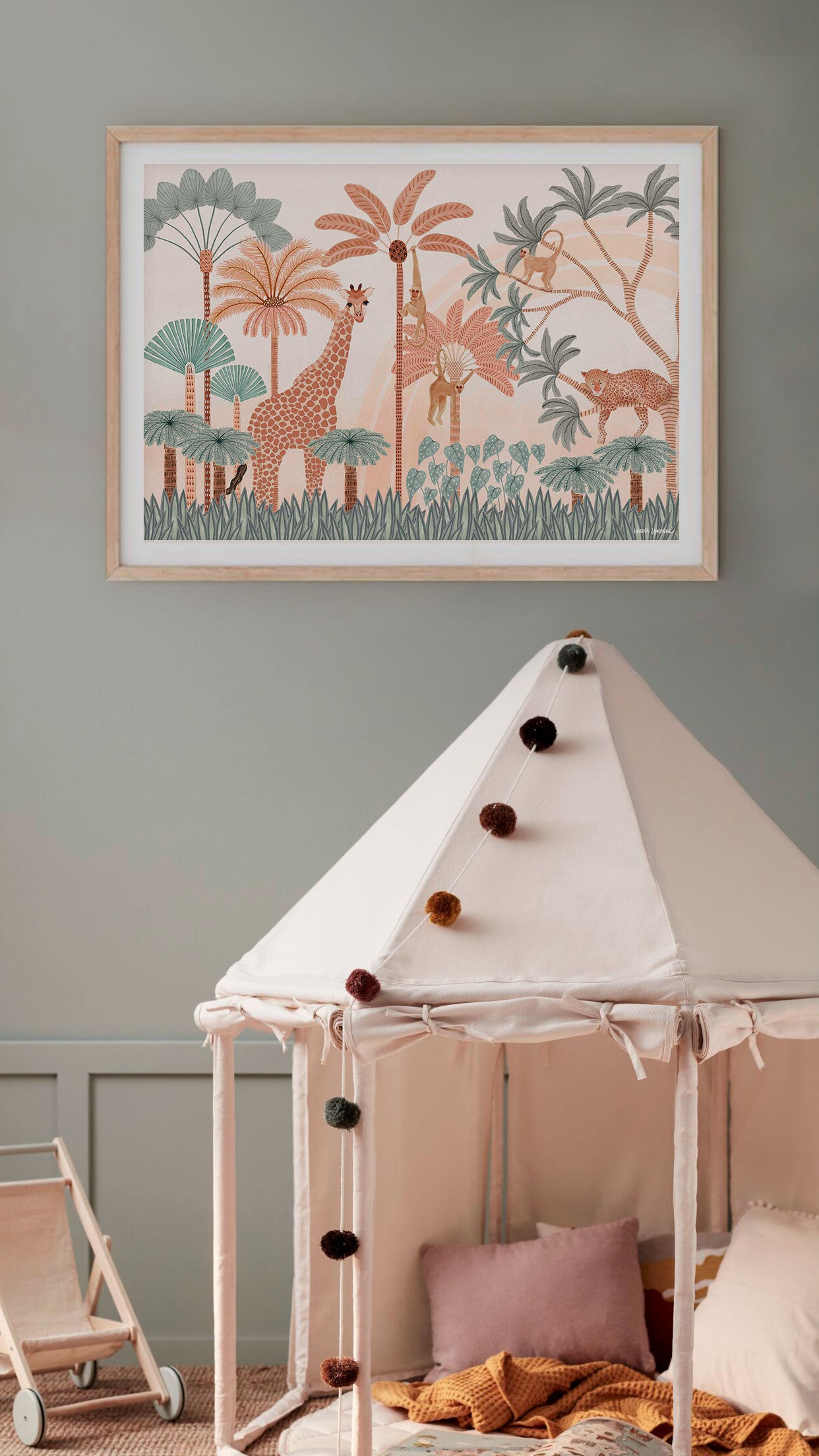Rainbow Jungle Friends Fine Art Print