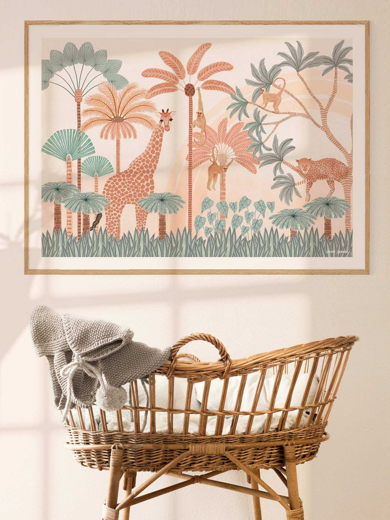 Rainbow Jungle Friends Fine Art Print