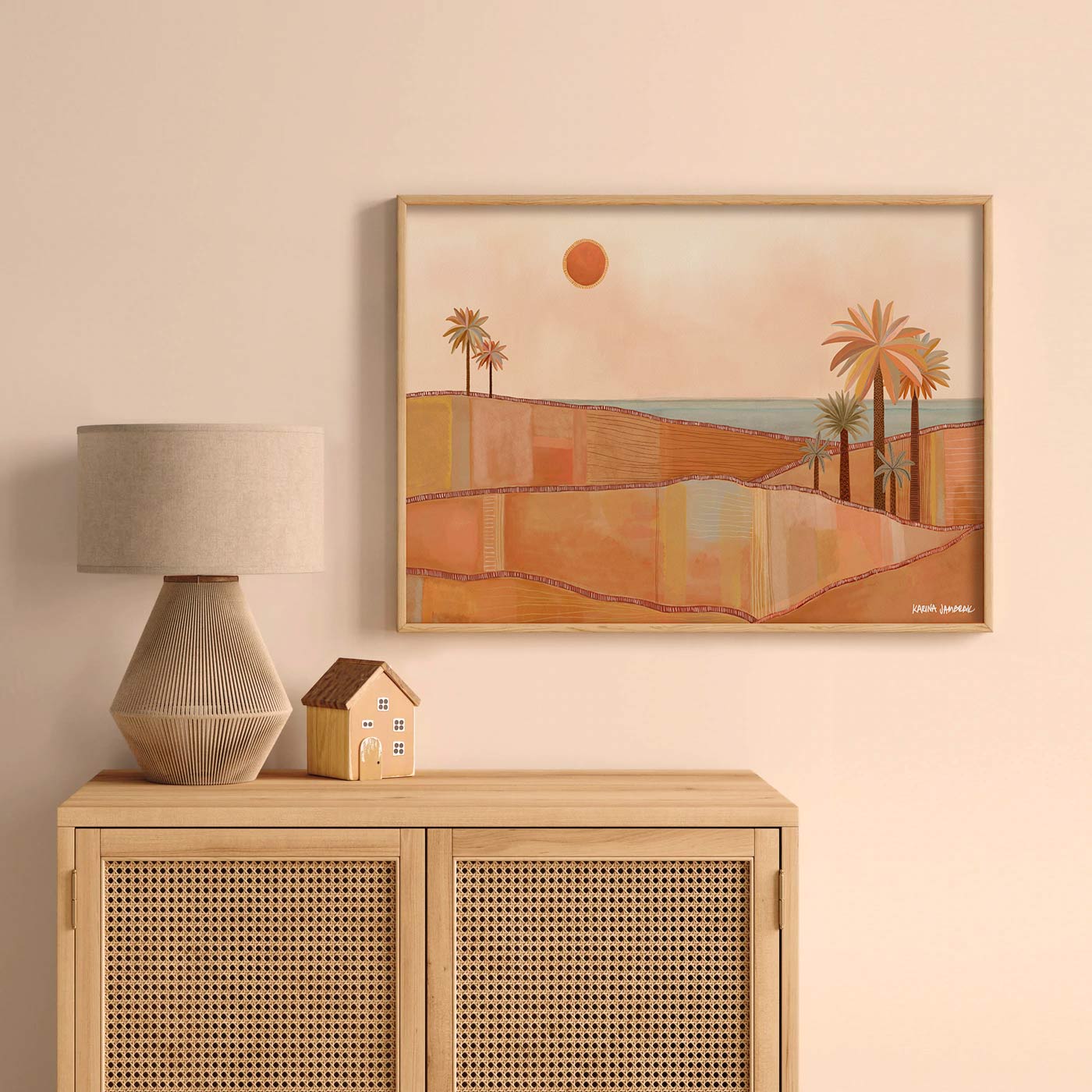 Red Sun Sky Landscape Fine Art Print