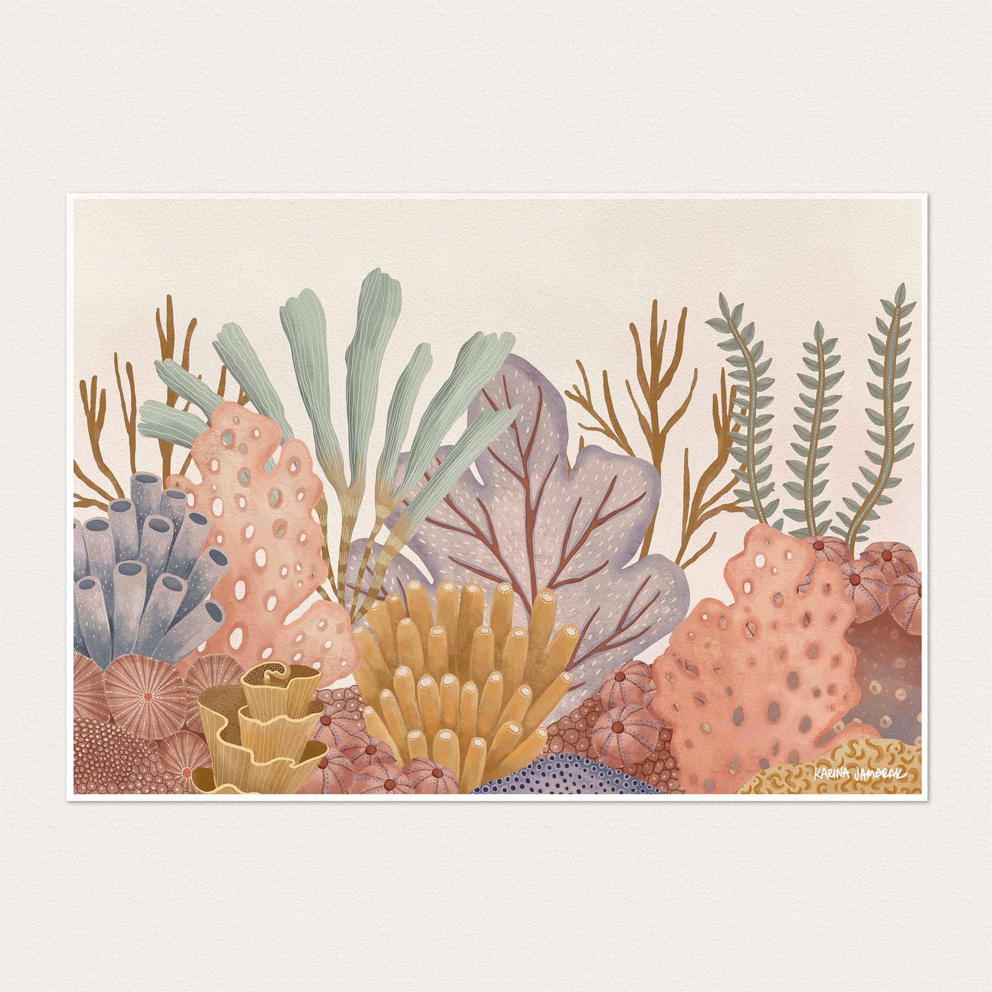 Pastel Reef Seascape Fine Art Print