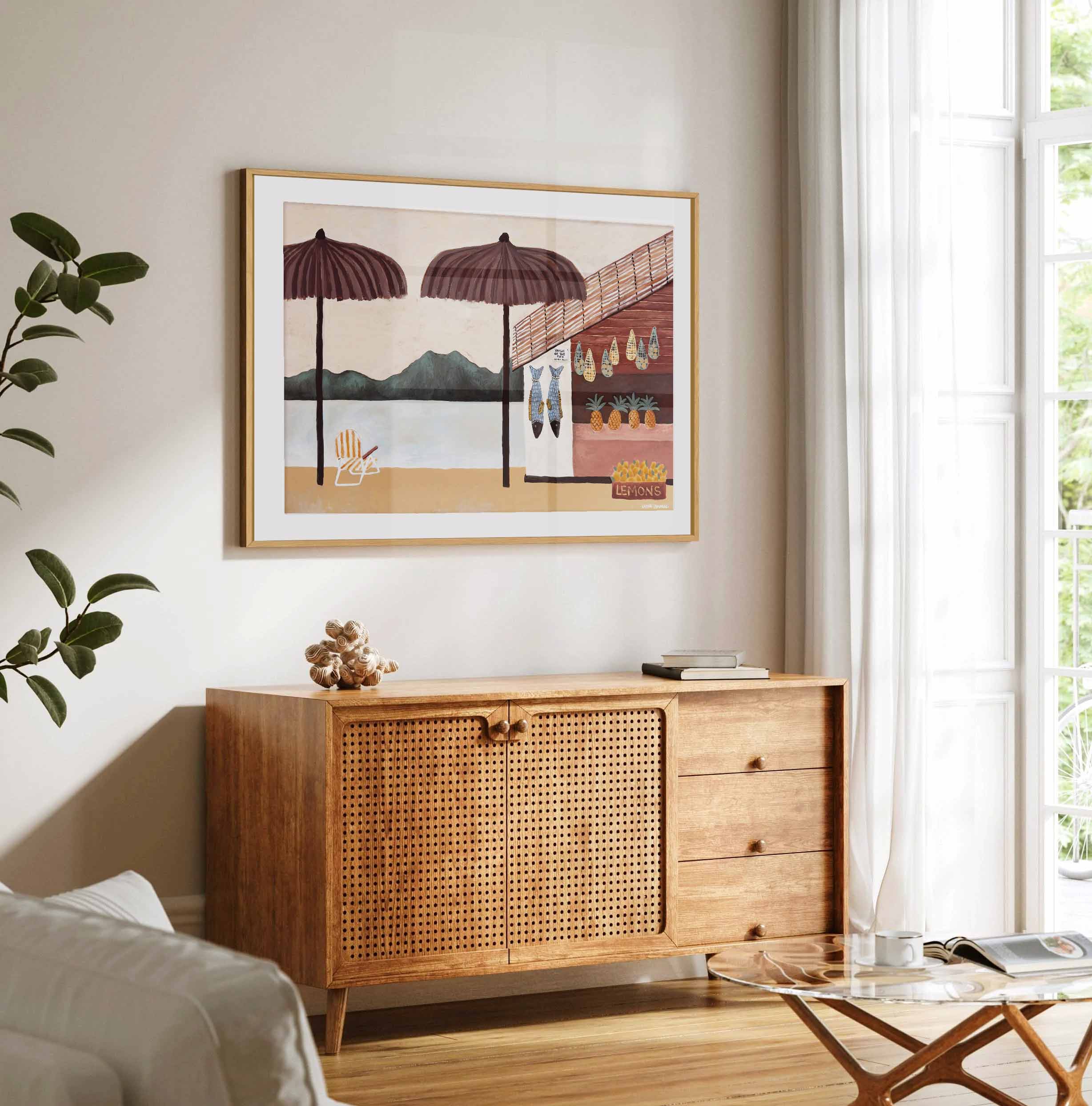 Beach Kiosk Fine Art Print