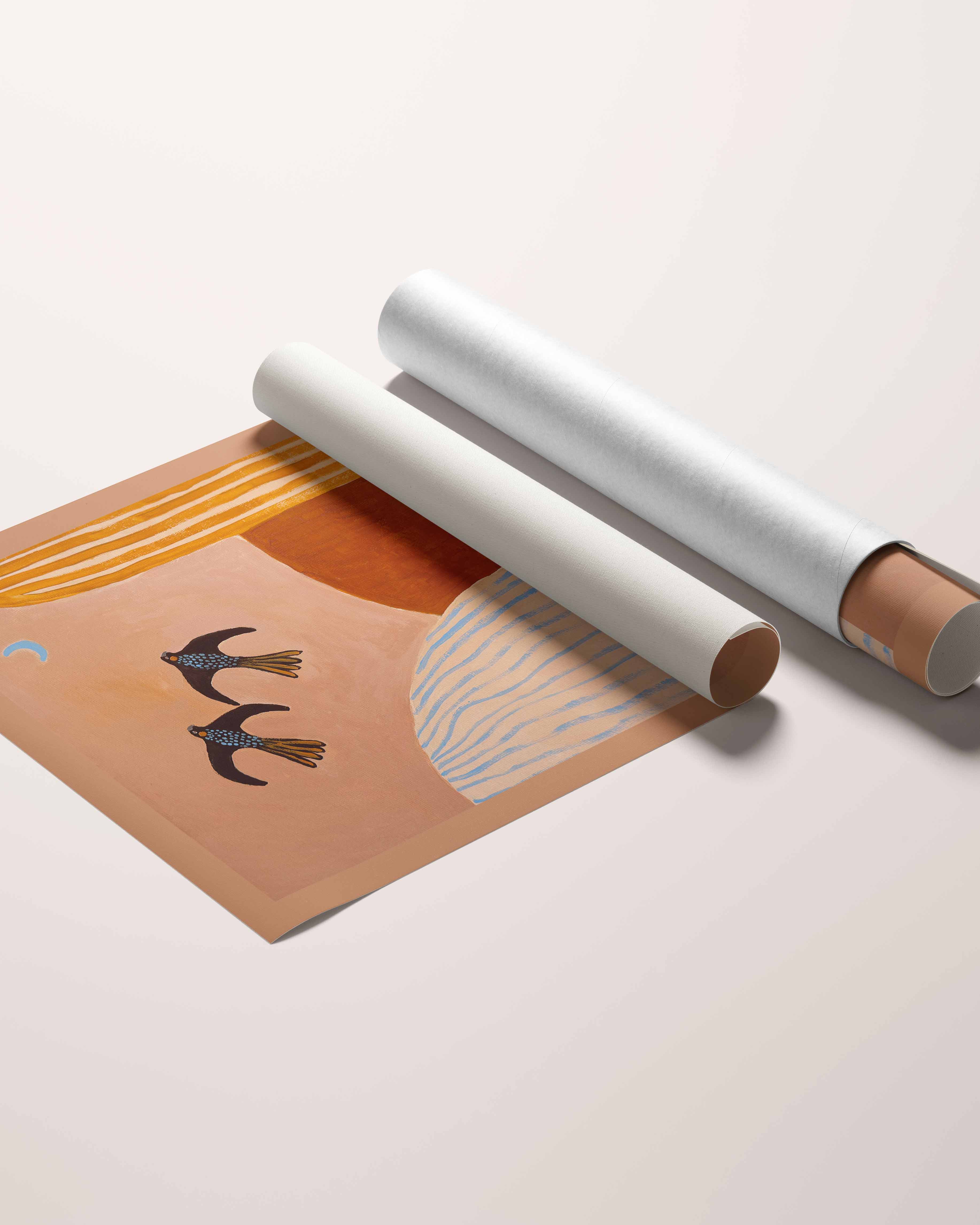 Black Cockatoos At Dusk Fine Art Print