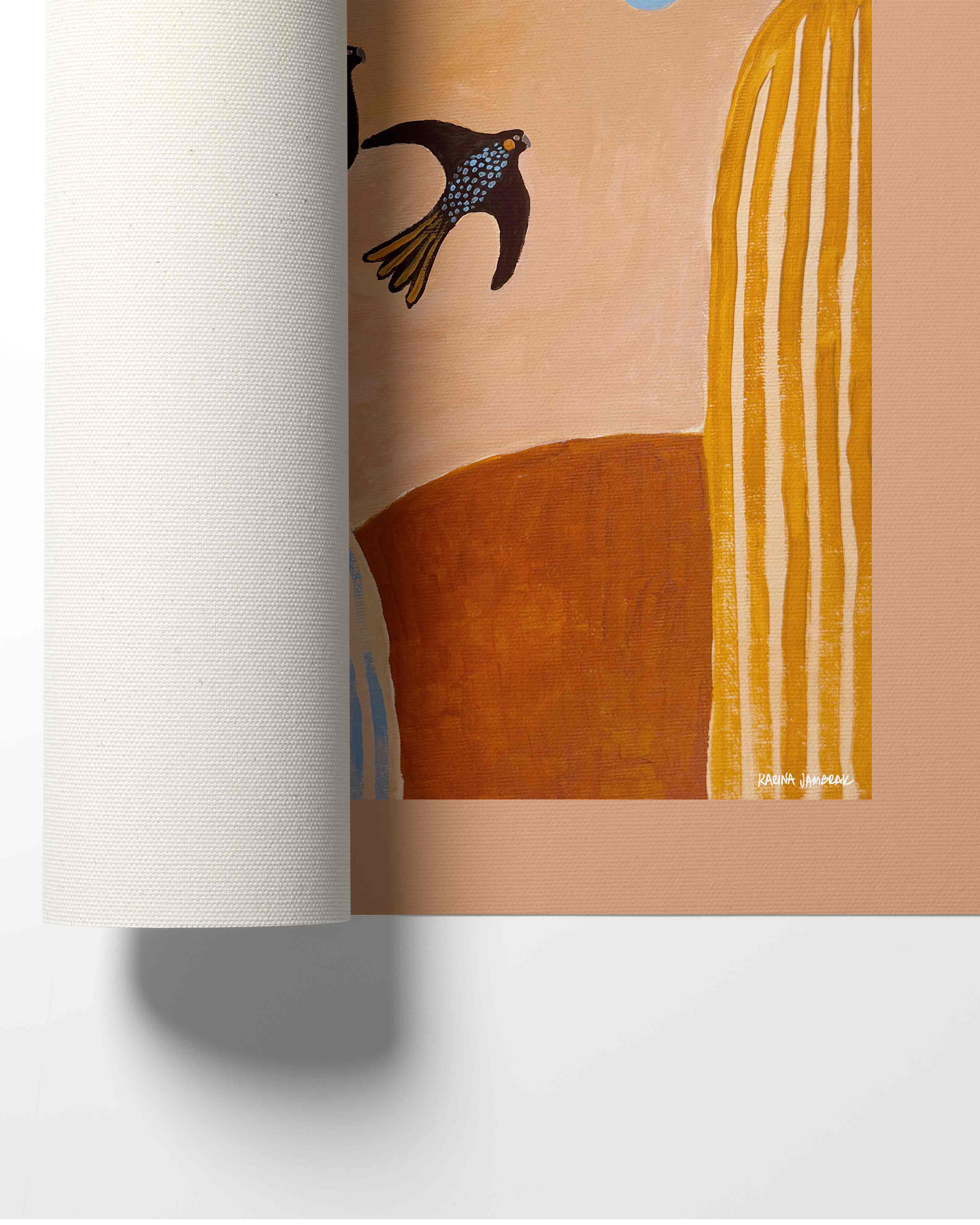 Black Cockatoos At Dusk Fine Art Print