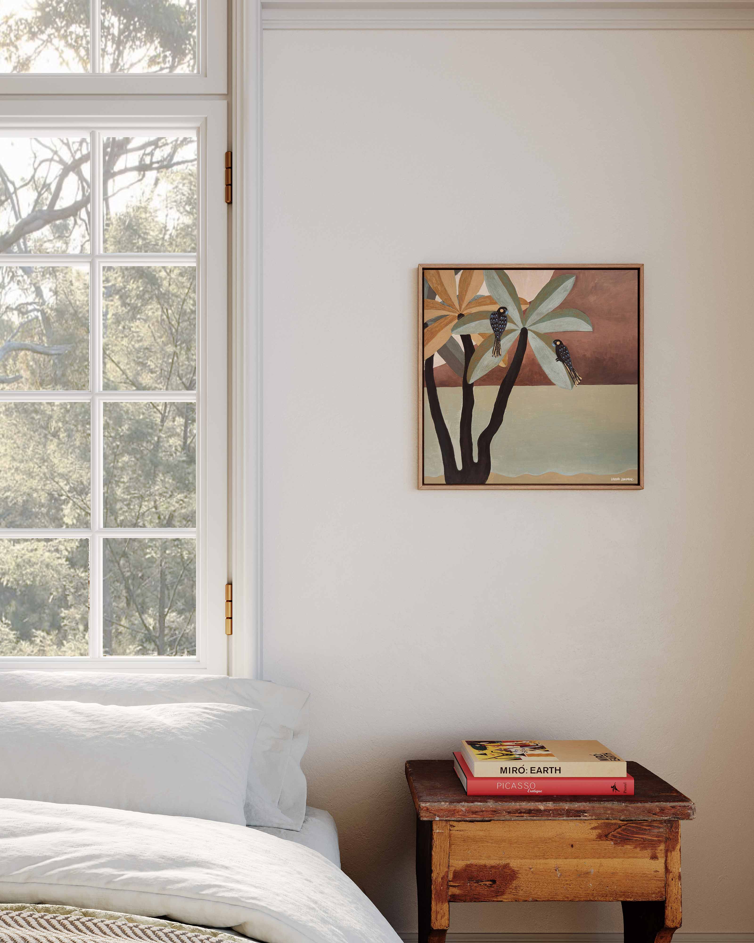 Black Cockatoos In Palms Fine Art Print