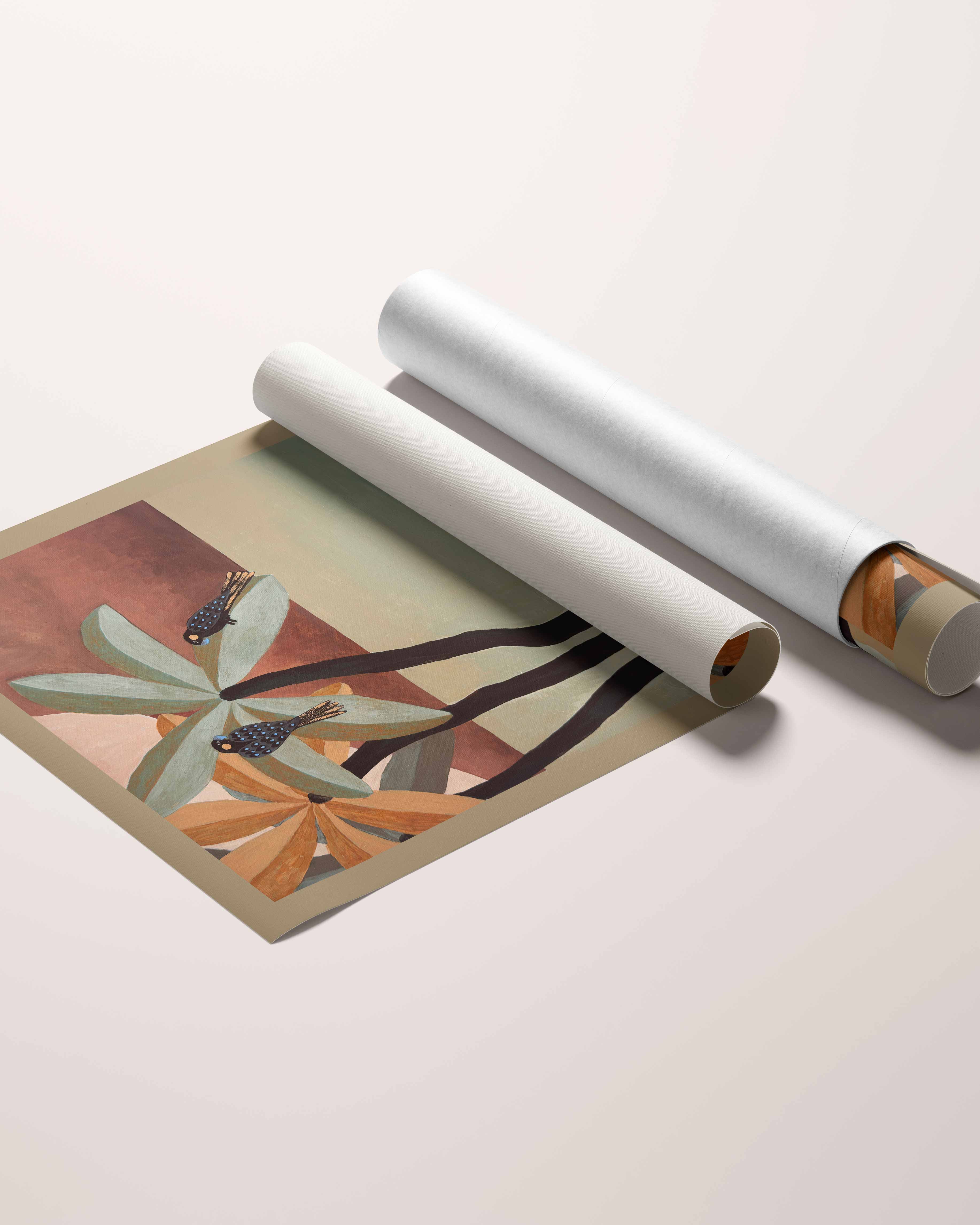 Black Cockatoos In Palms Fine Art Print