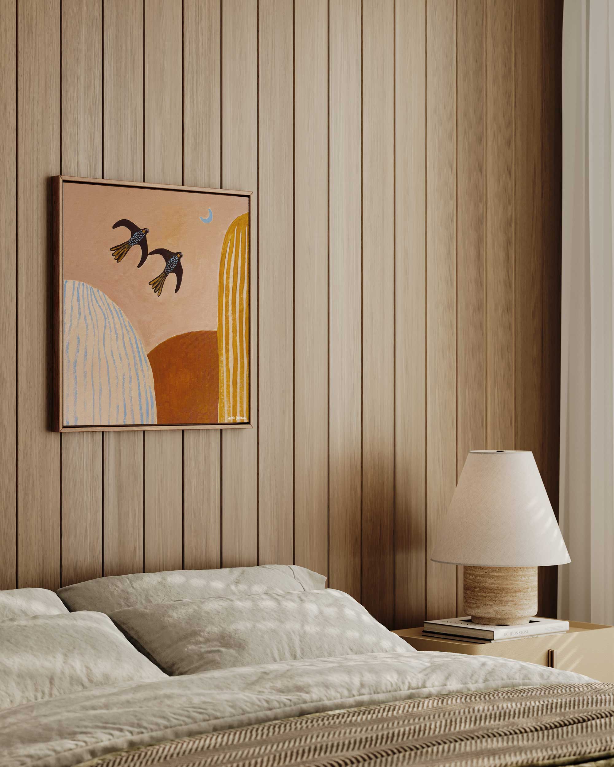 Black Cockatoos At Dusk Fine Art Print