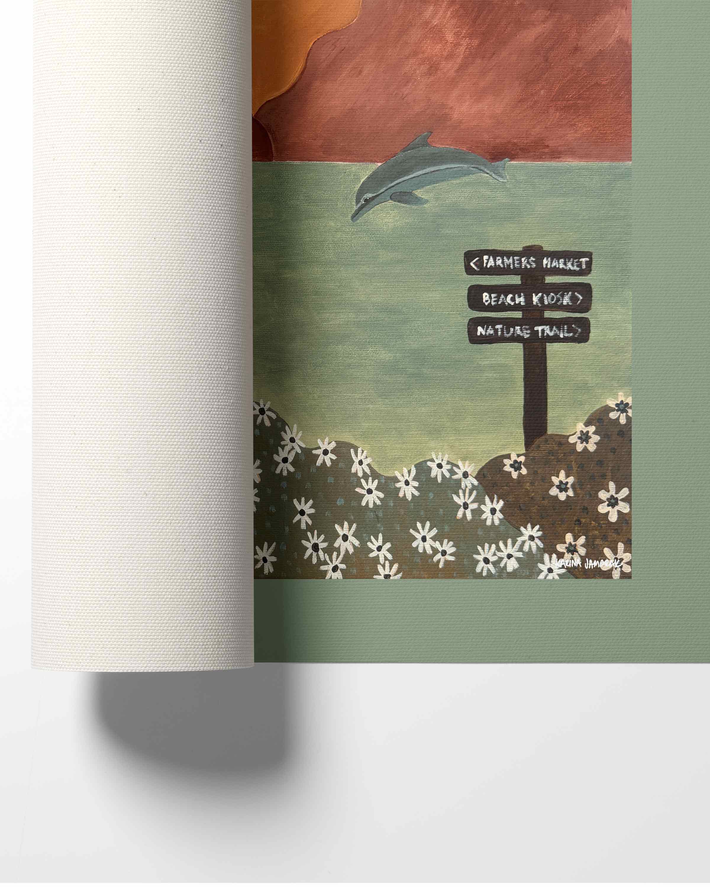 Dolphins At The Farmers Market Fine Art Print