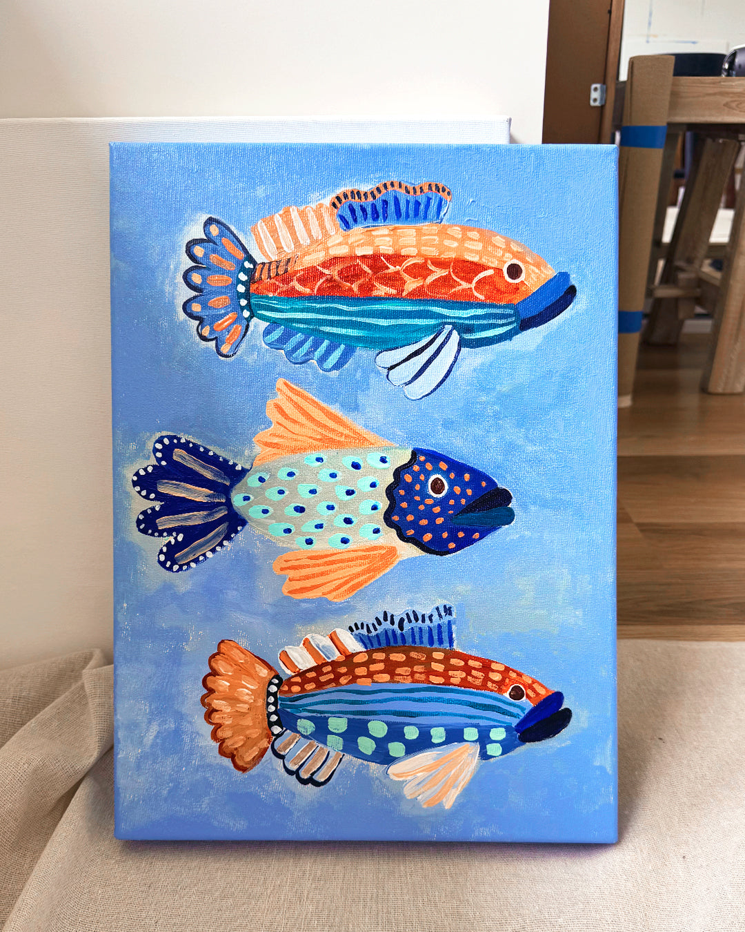 Fish Trio Original Painting