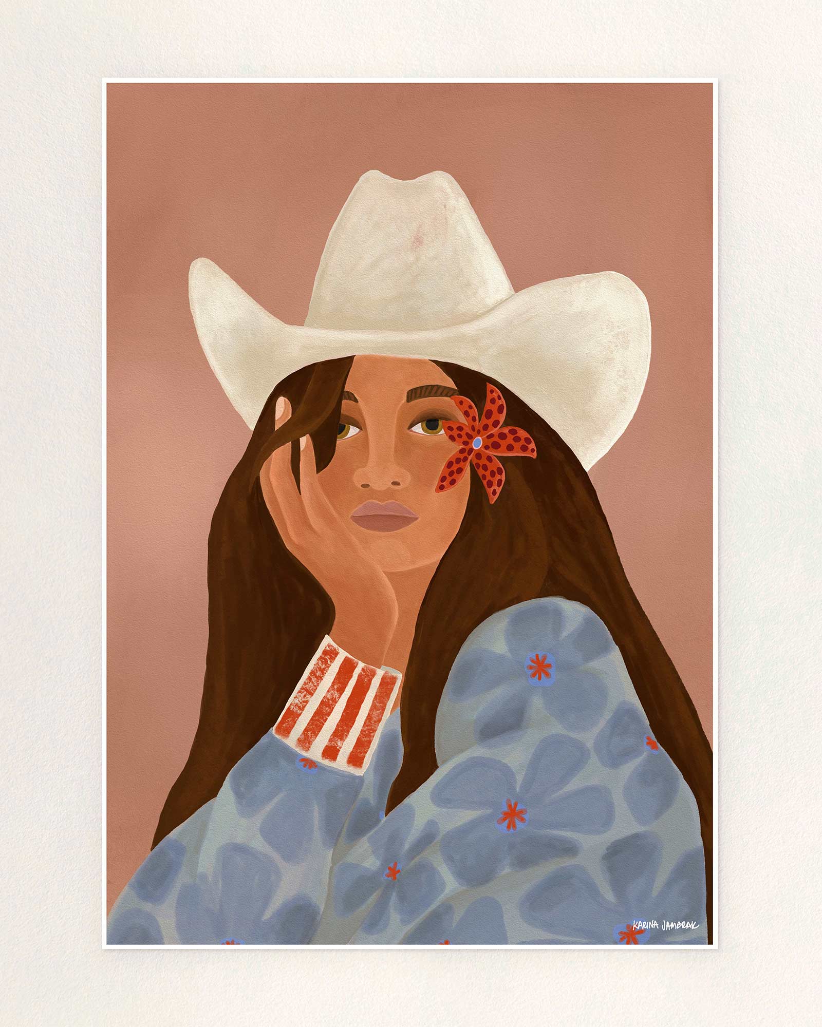 Island Ranch Girl Fine Art Print